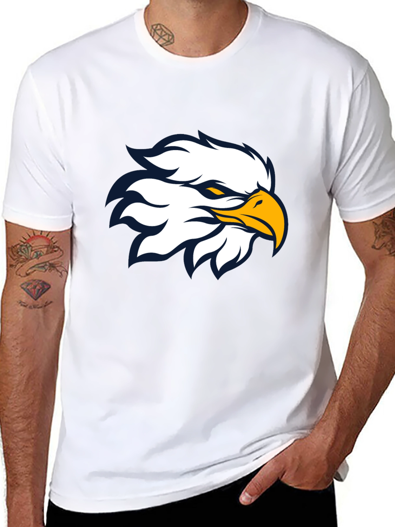 Black Eagle Graphic Black T-Shirt view 8