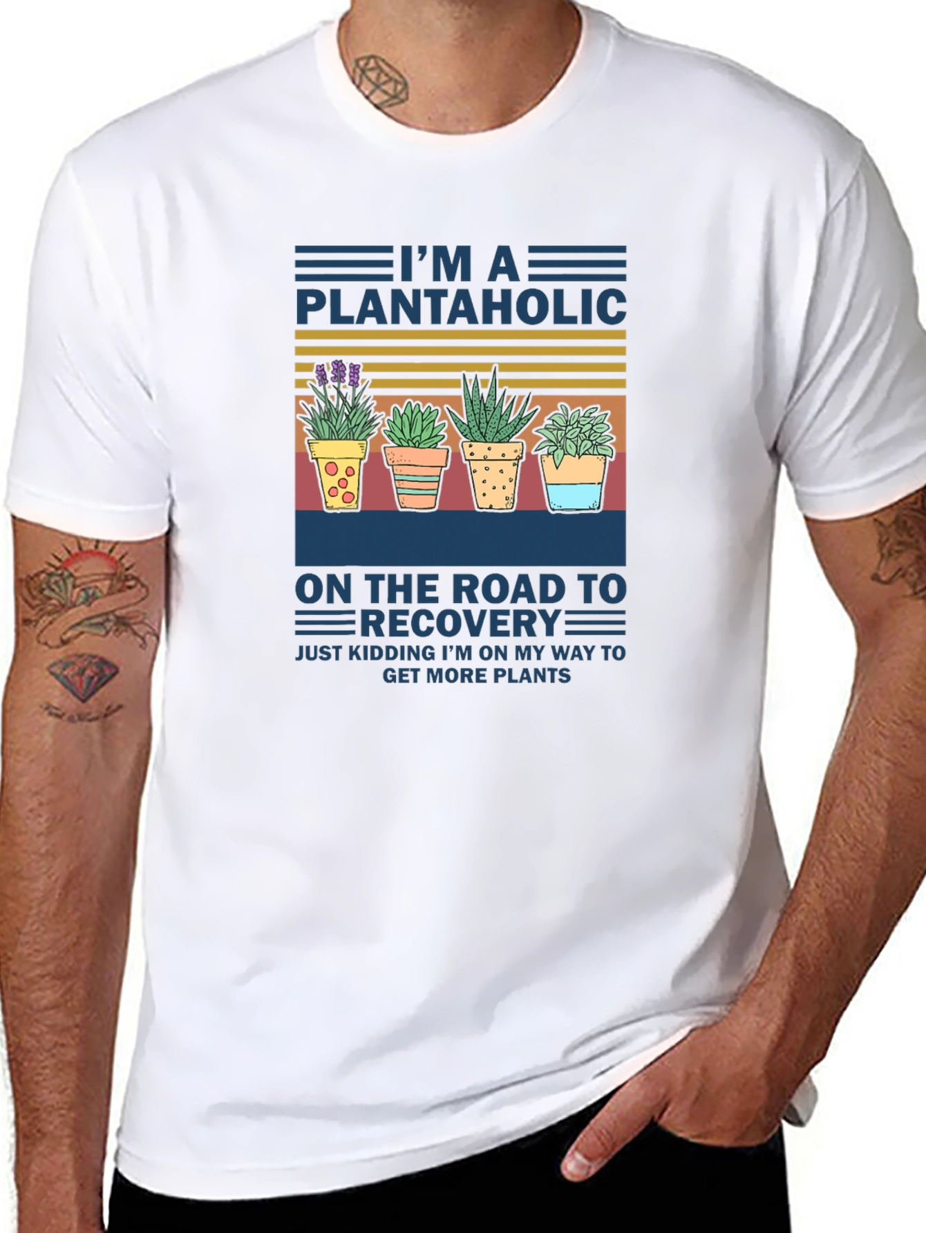 Black Plantaholic T-Shirt - Potted Plant Lover Tee view 8