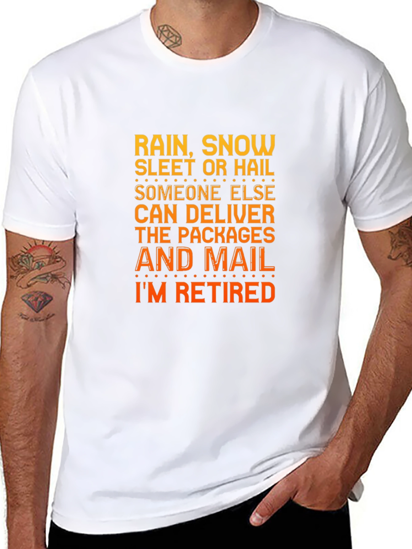 Black Retired Mail Carrier Graphic Tee view 8