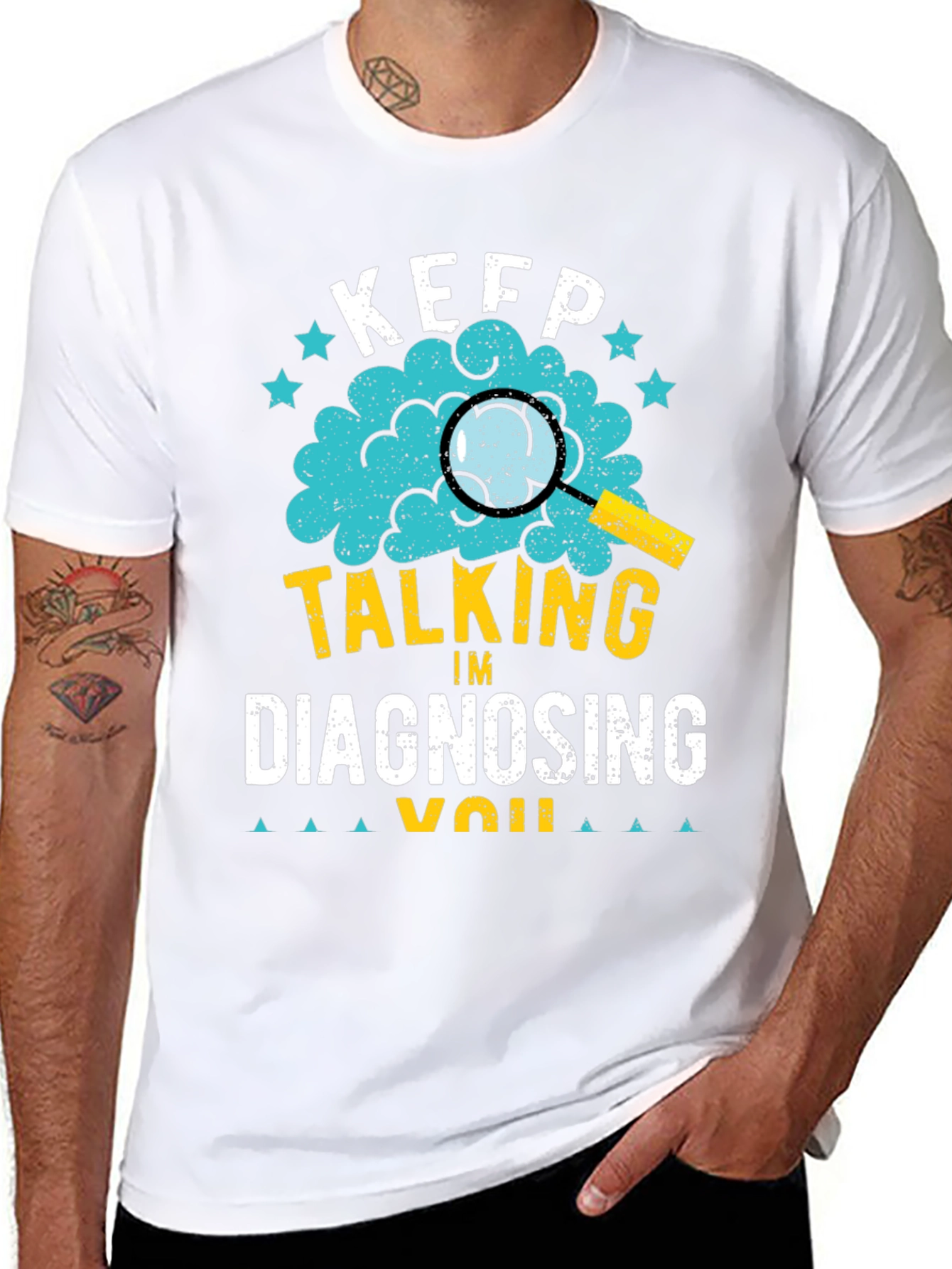 Black Keep Talking I'm Diagnosing You T-Shirt view 8