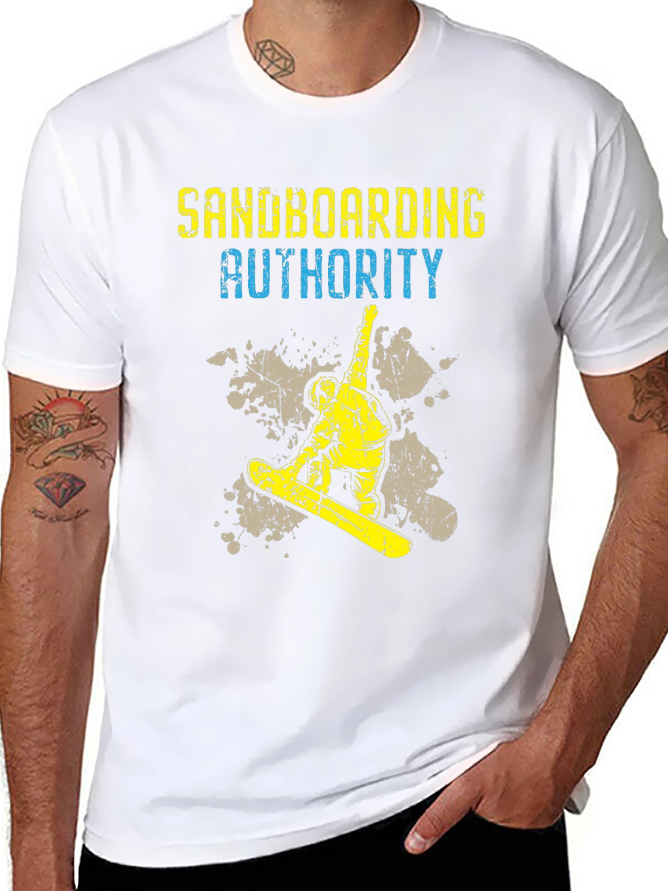 Black Sandboarding Authority Graphic Tee view 8