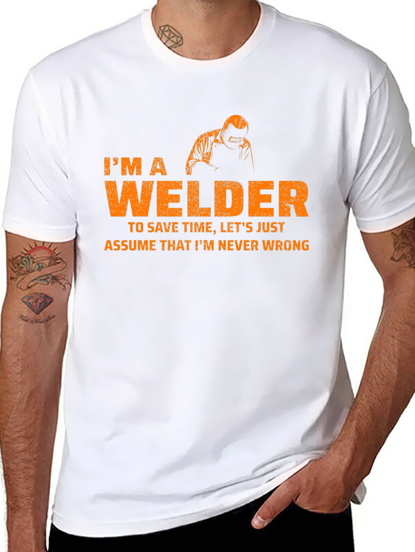 Black I'm A Welder T-Shirt Funny Job Tee view 8