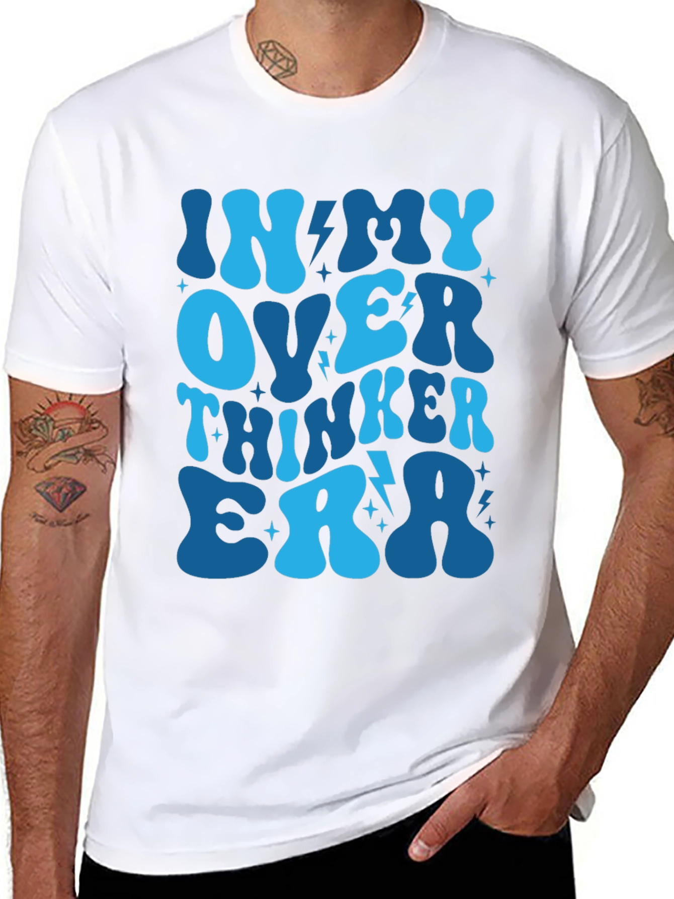 Black In My Overthinker Era Graphic Tee view 8