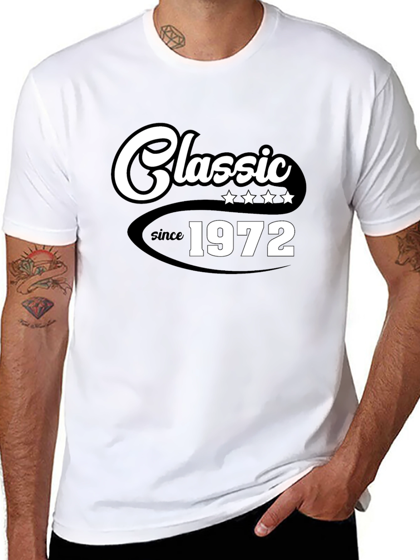 Black Classic Since 1972 Black T-Shirt view 8