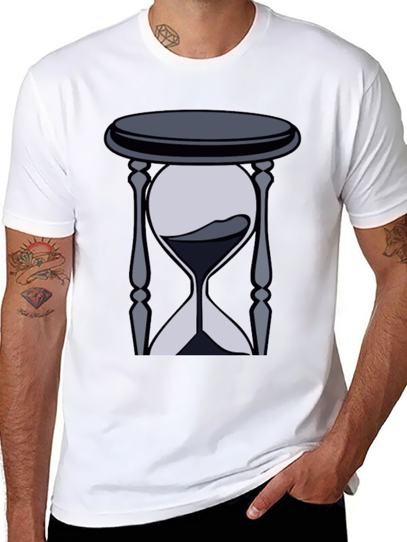 Black Hourglass Graphic Tee - Timeless Style view 8