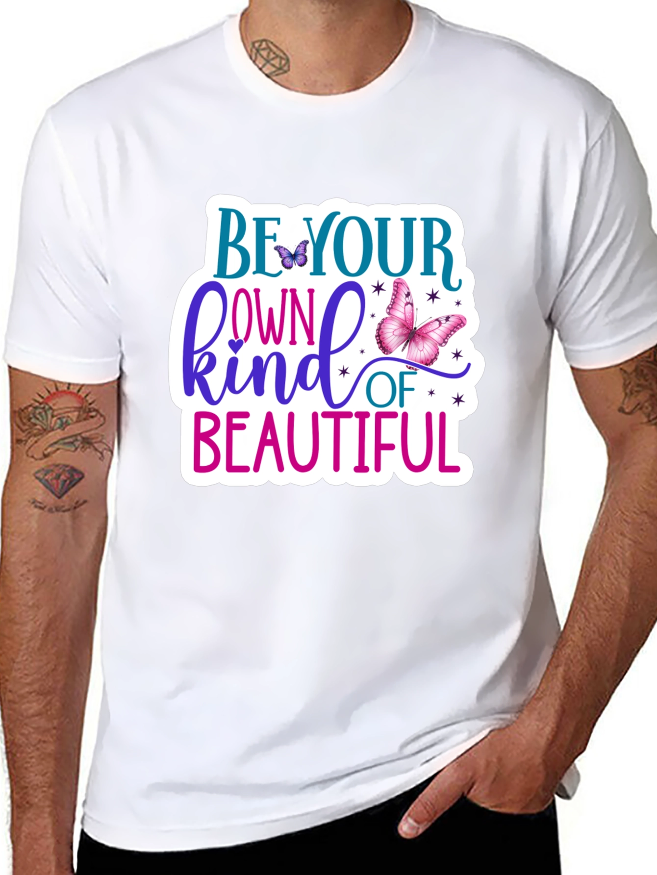 Black Be Your Own Kind of Beautiful T-Shirt view 8
