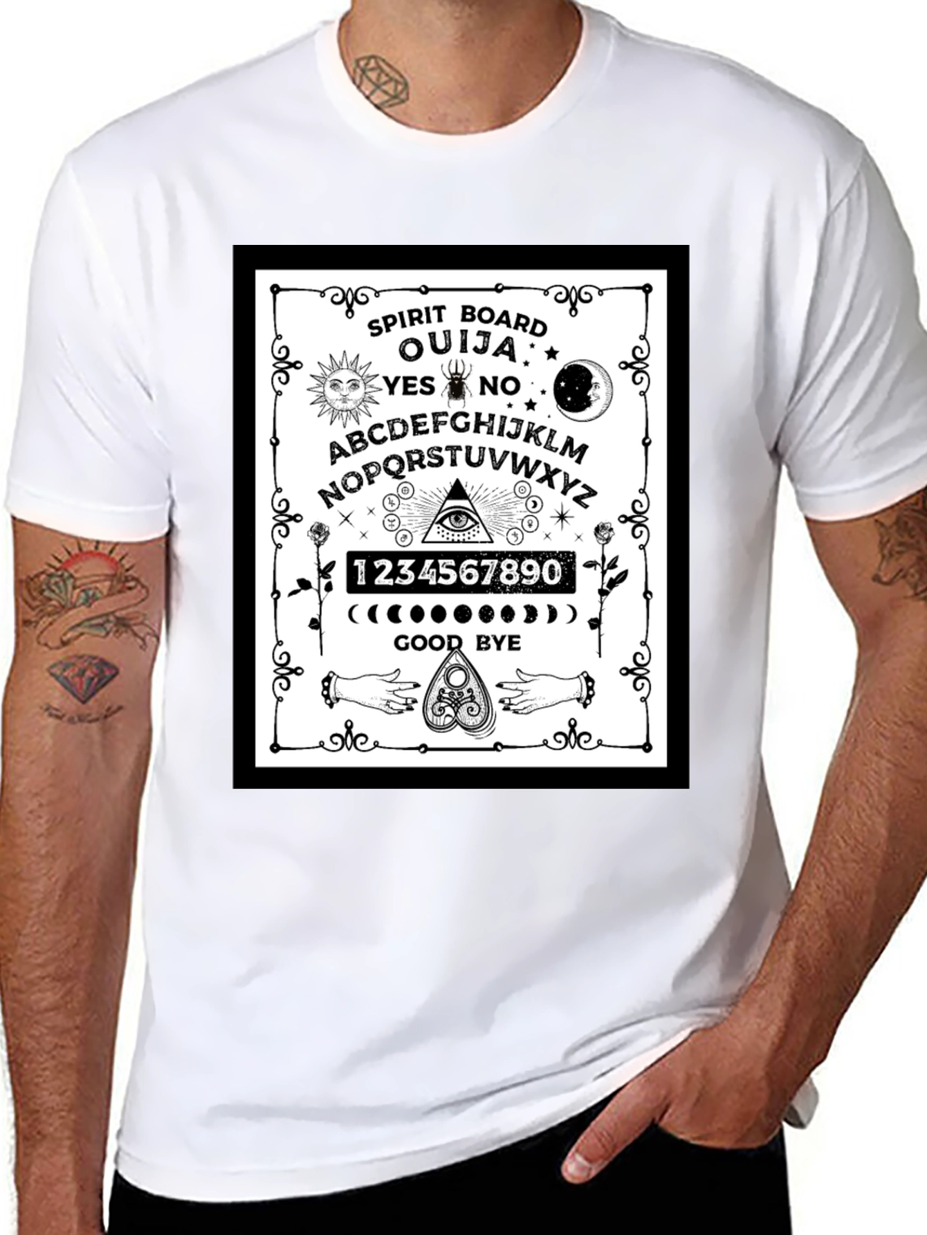Ouija Spirit Board Graphic T-Shirt - Gothic Style - 8