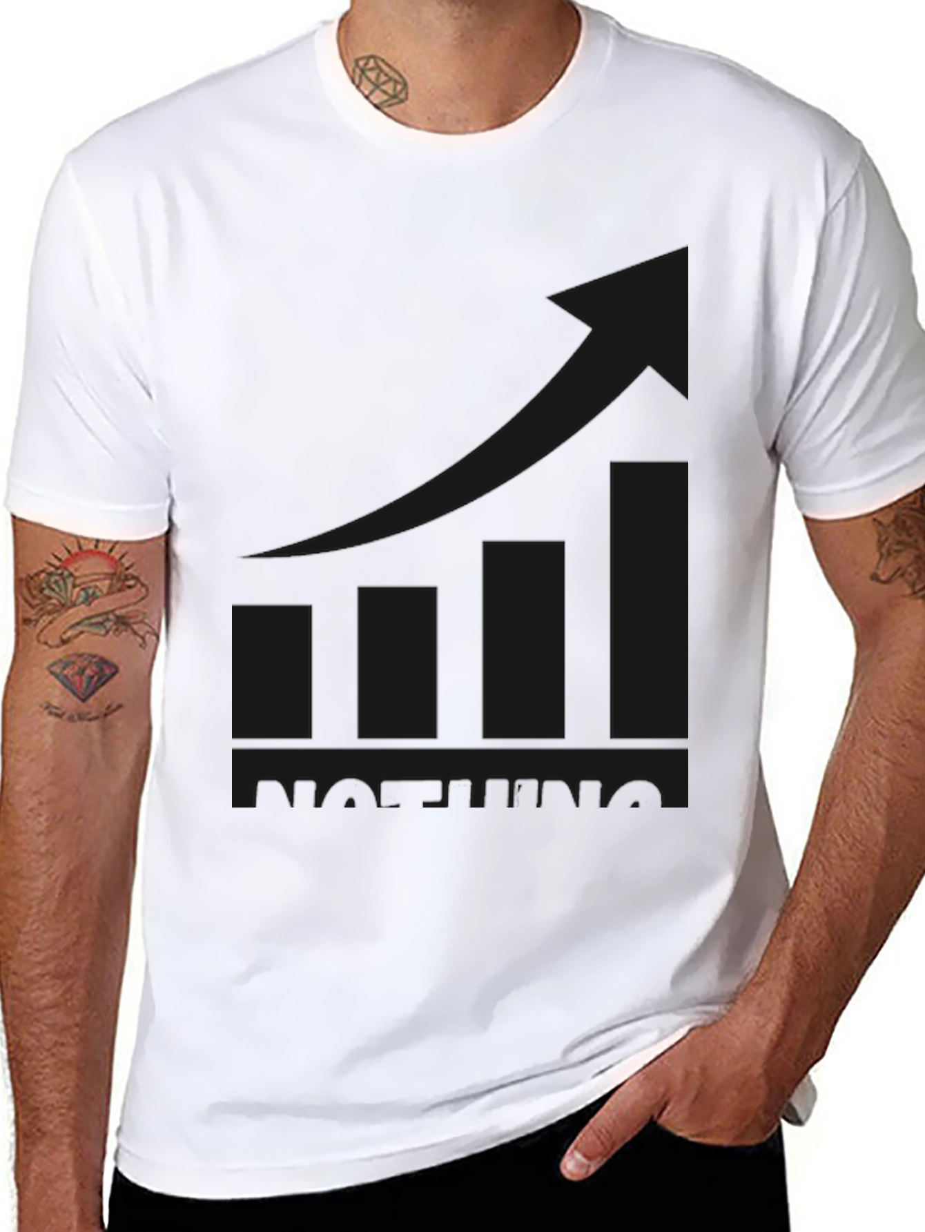 Black Men's Black 'STONKING' Graphic Tee - Trend Upward view 8