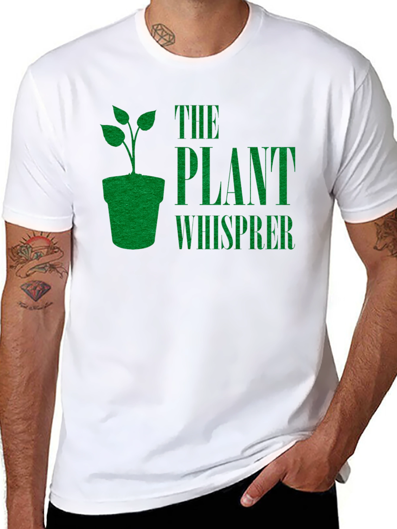 Black Plant Whisperer Graphic Tee - Gardening Enthusiast T-Shirt view 8