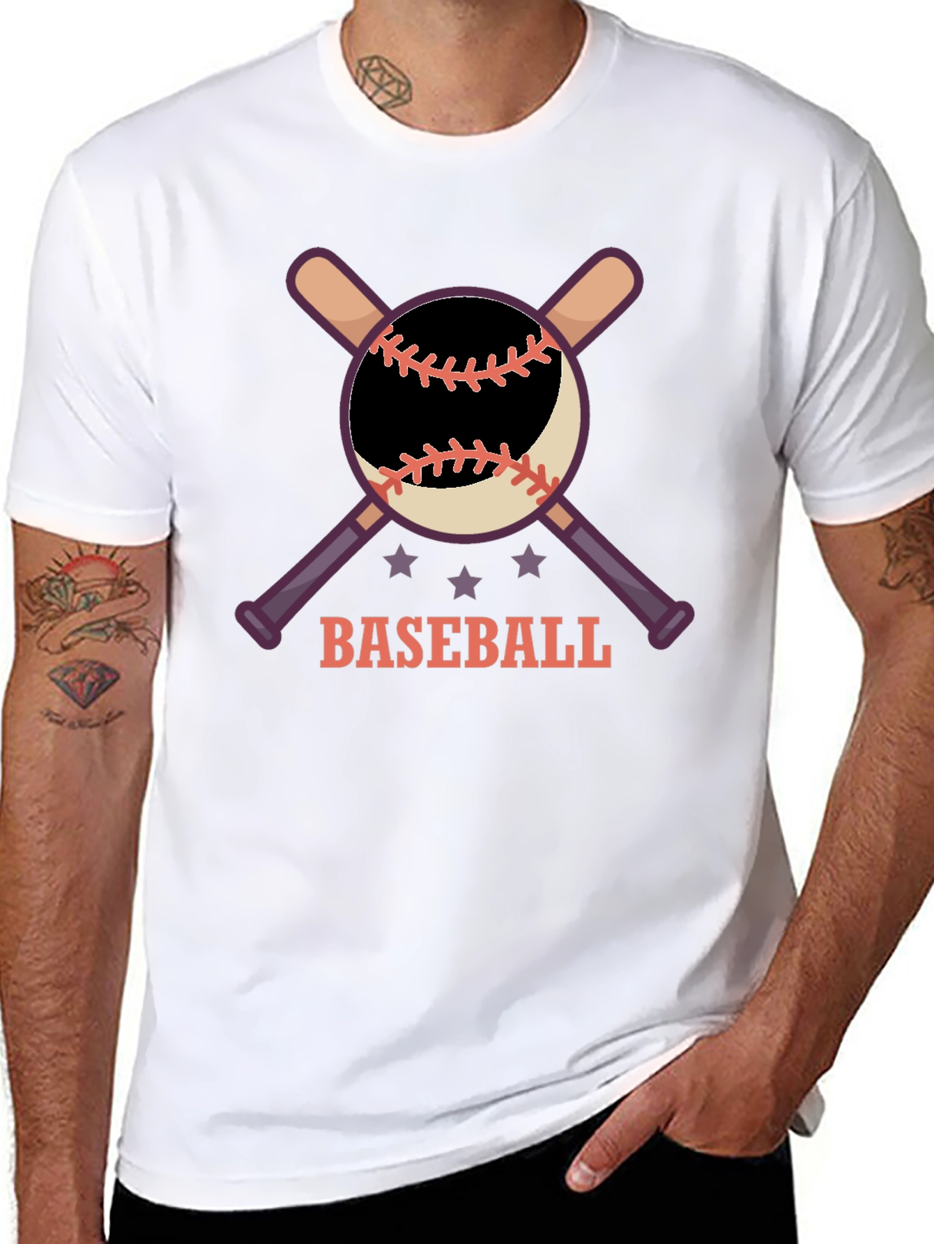 Black Baseball Graphic T-Shirt view 8