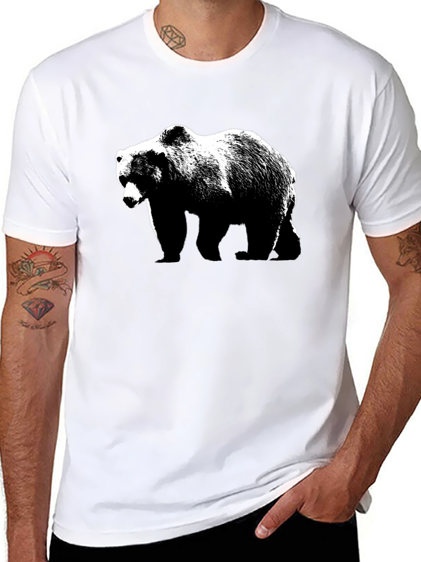 Black Black Bear Graphic Tee - Mens view 8