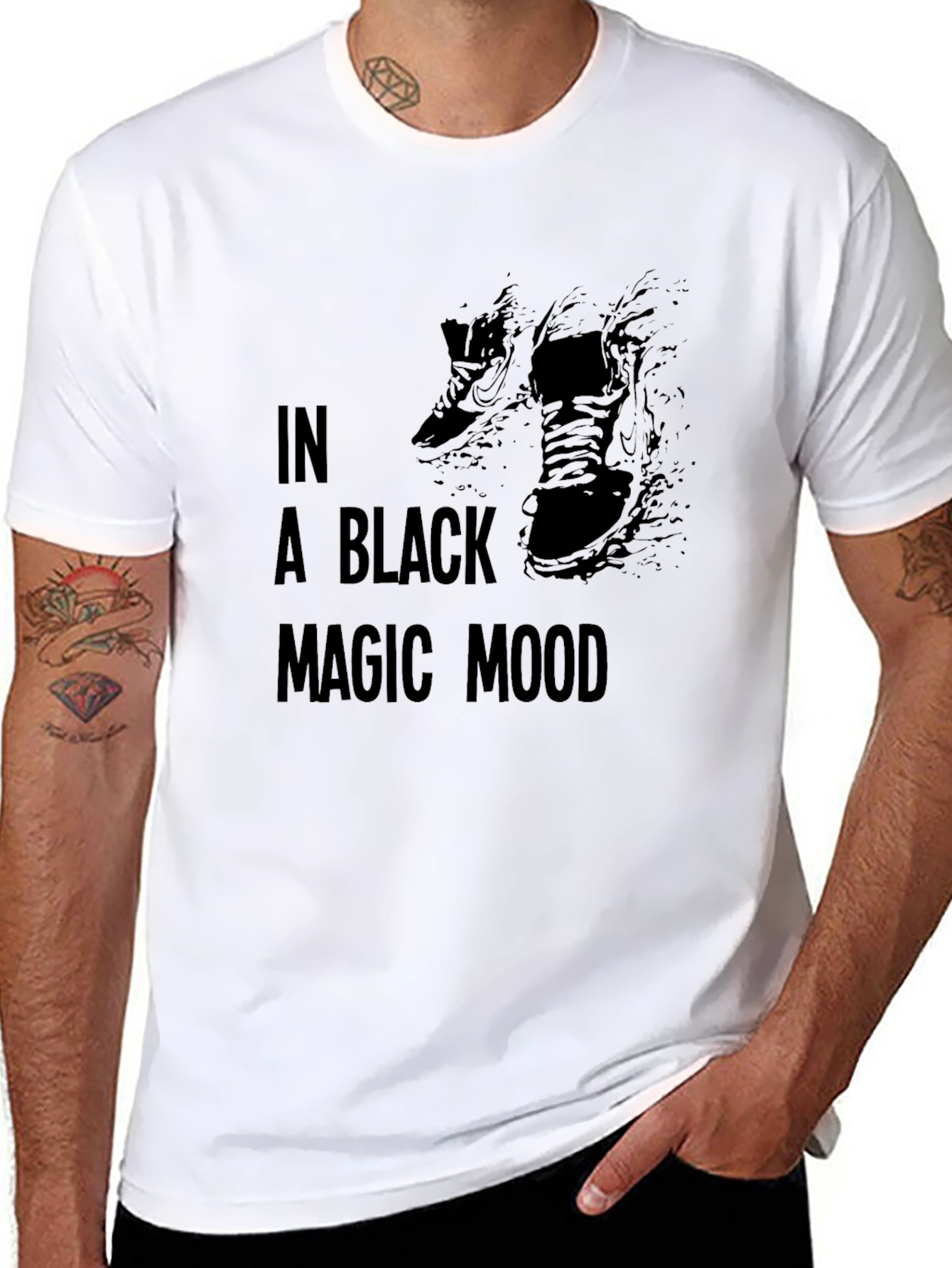 Black Black Magic Mood Graphic Tee - Soft Cotton Comfort view 8