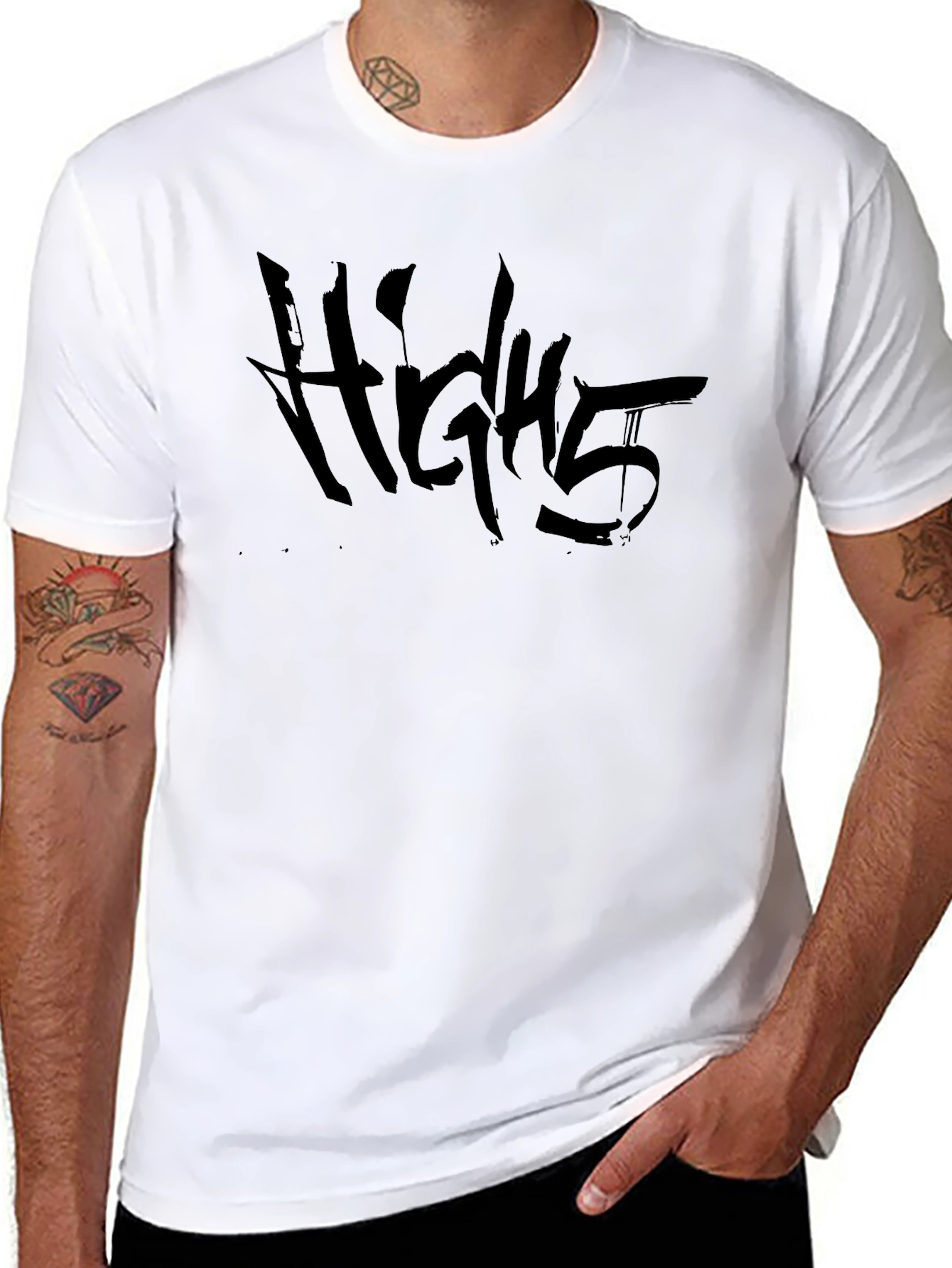 Black High5 Graphic T-Shirt - Black view 8
