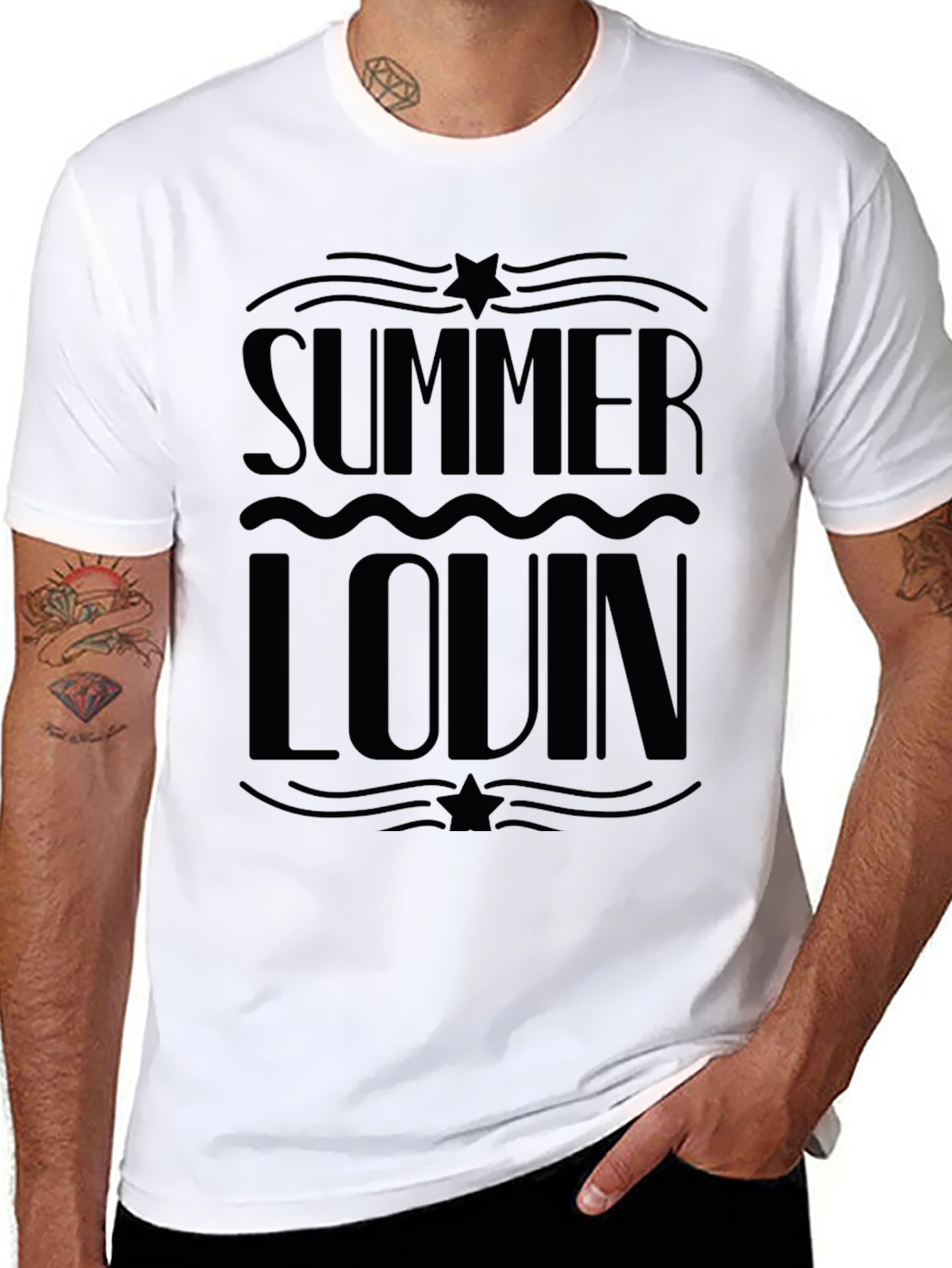 Black Summer Lovin' Black Graphic Tee view 8