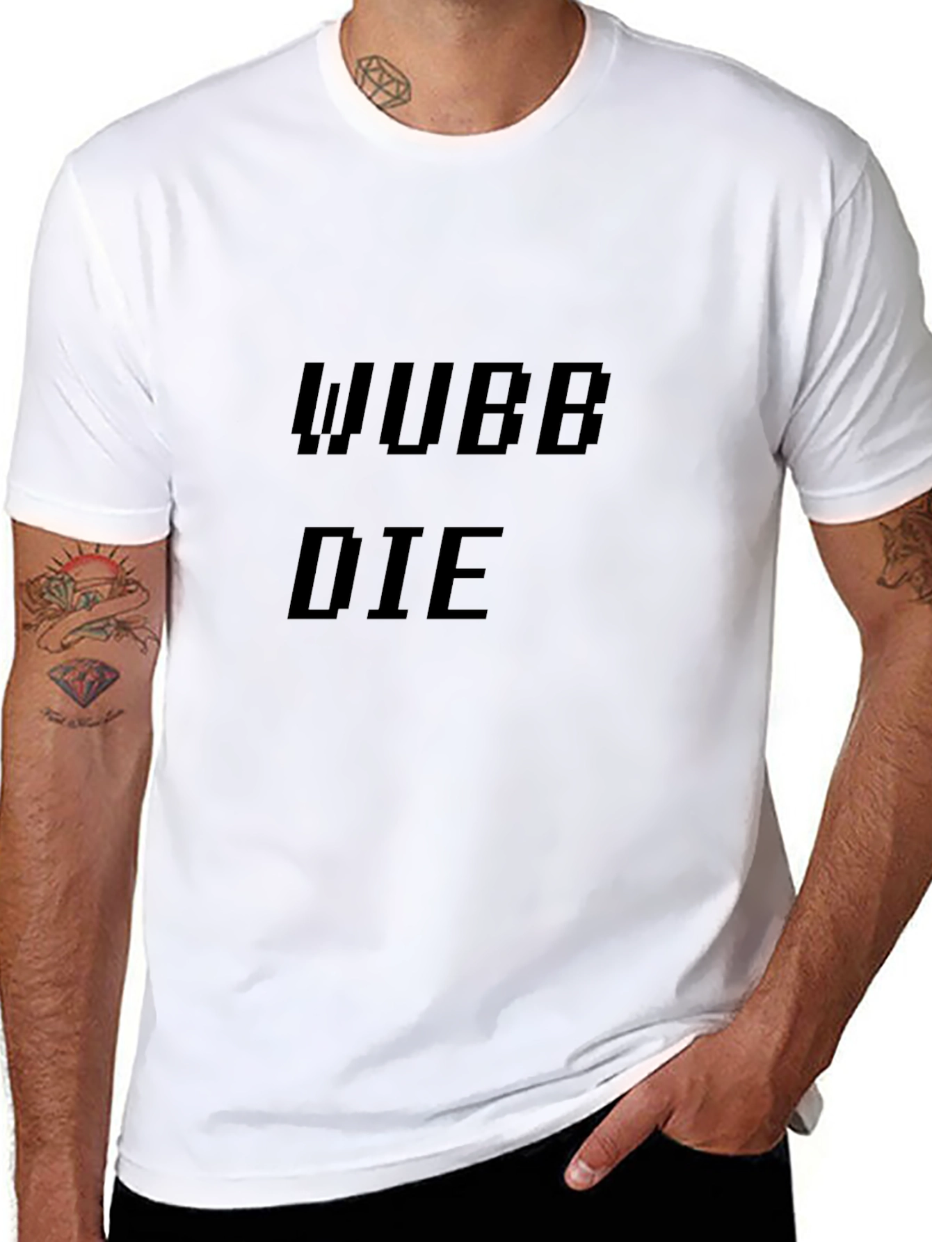 Black Wubb Die Graphic Tee - Black view 8