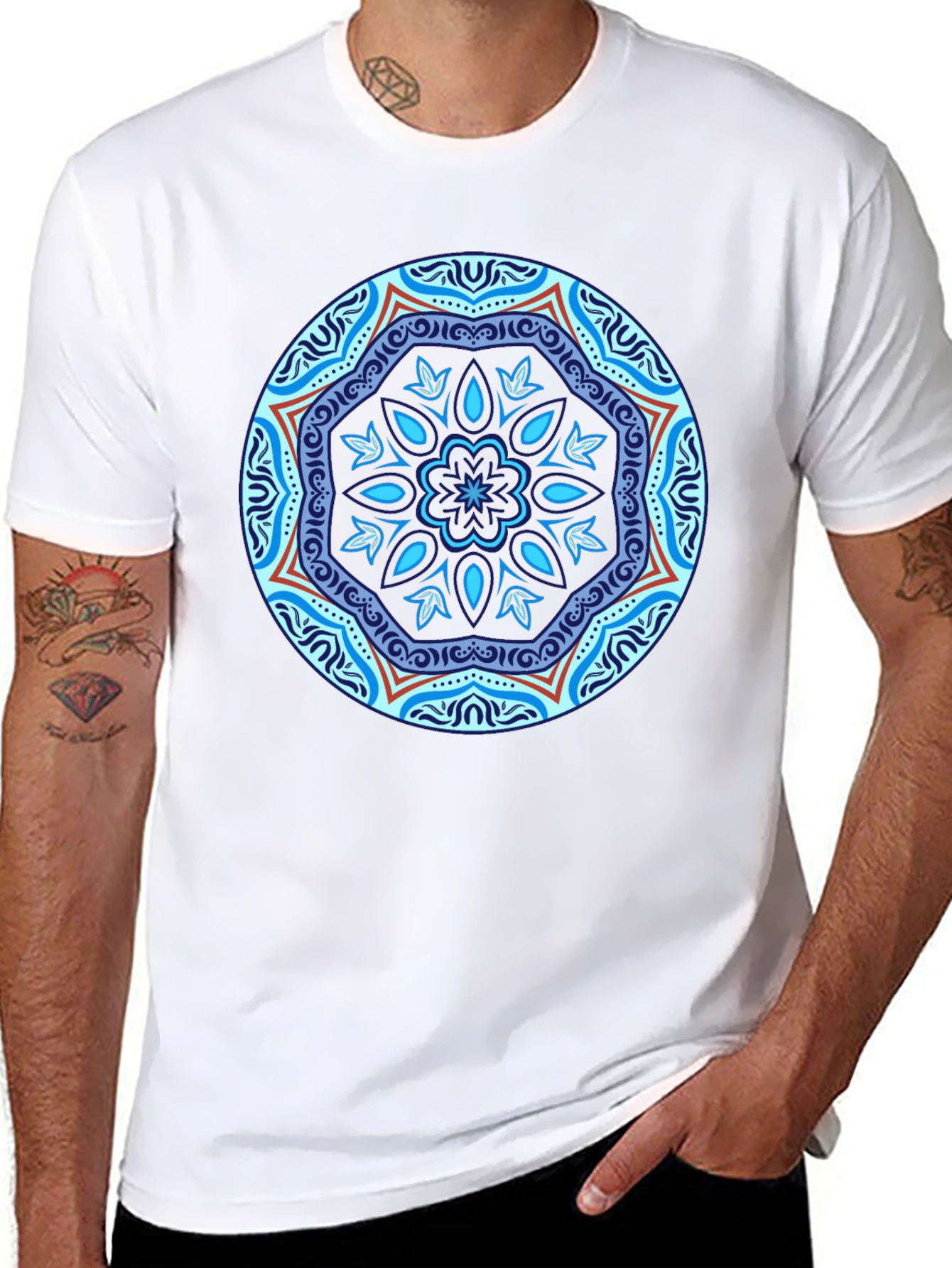 Black Mandala Graphic Tee - Stylish & Unique Design view 8