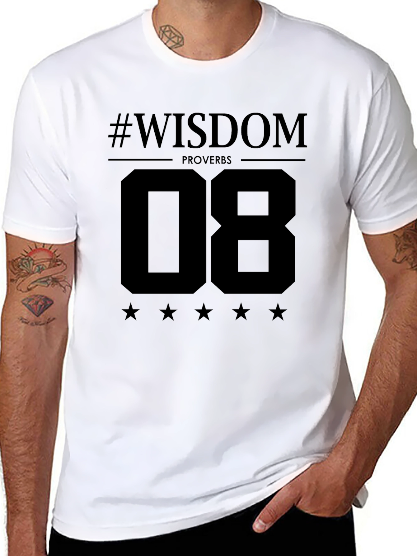 Black Wisdom Proverbs 08 Graphic T-Shirt view 8