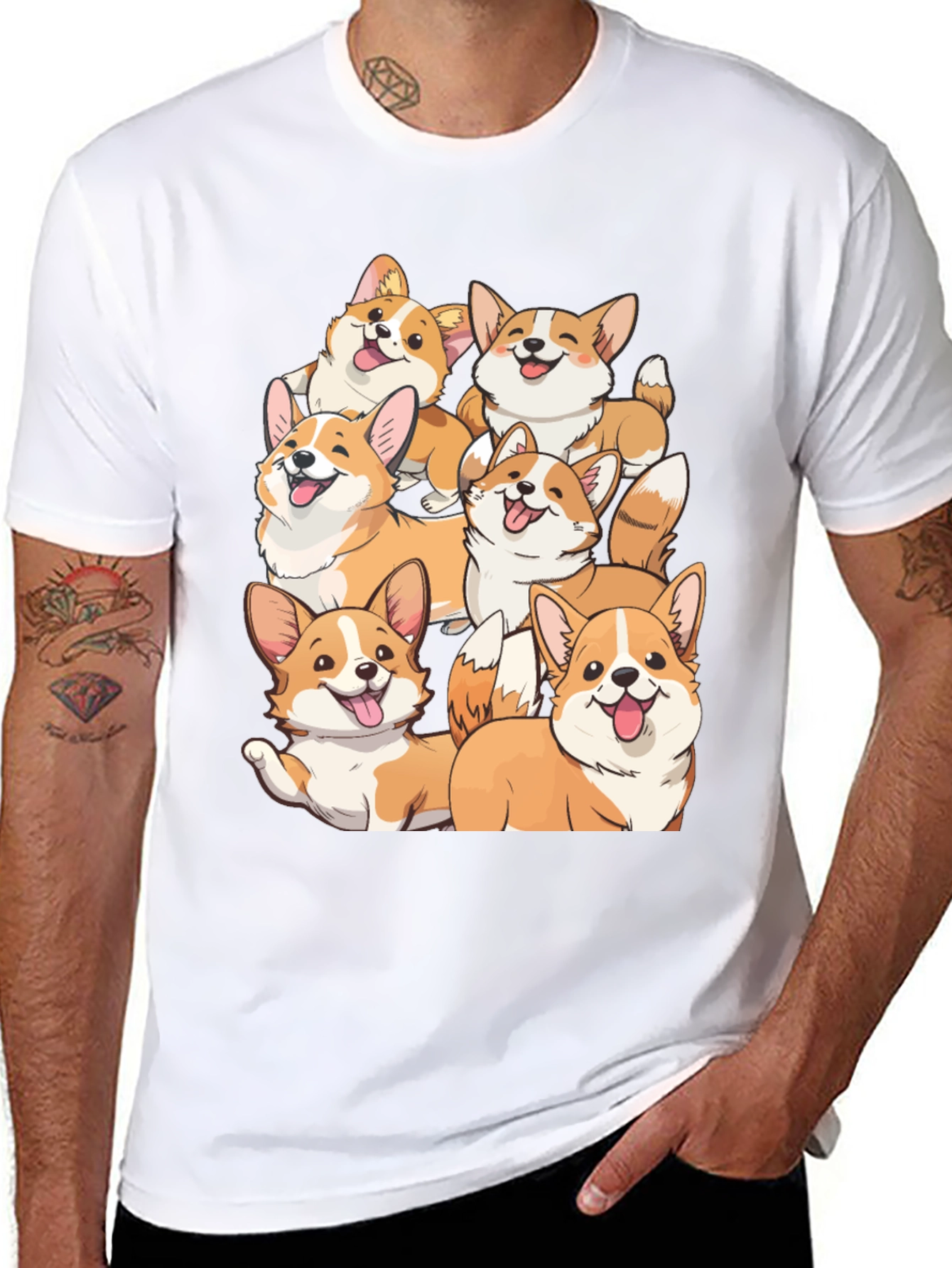 Black Corgi Crew Graphic Tee view 8
