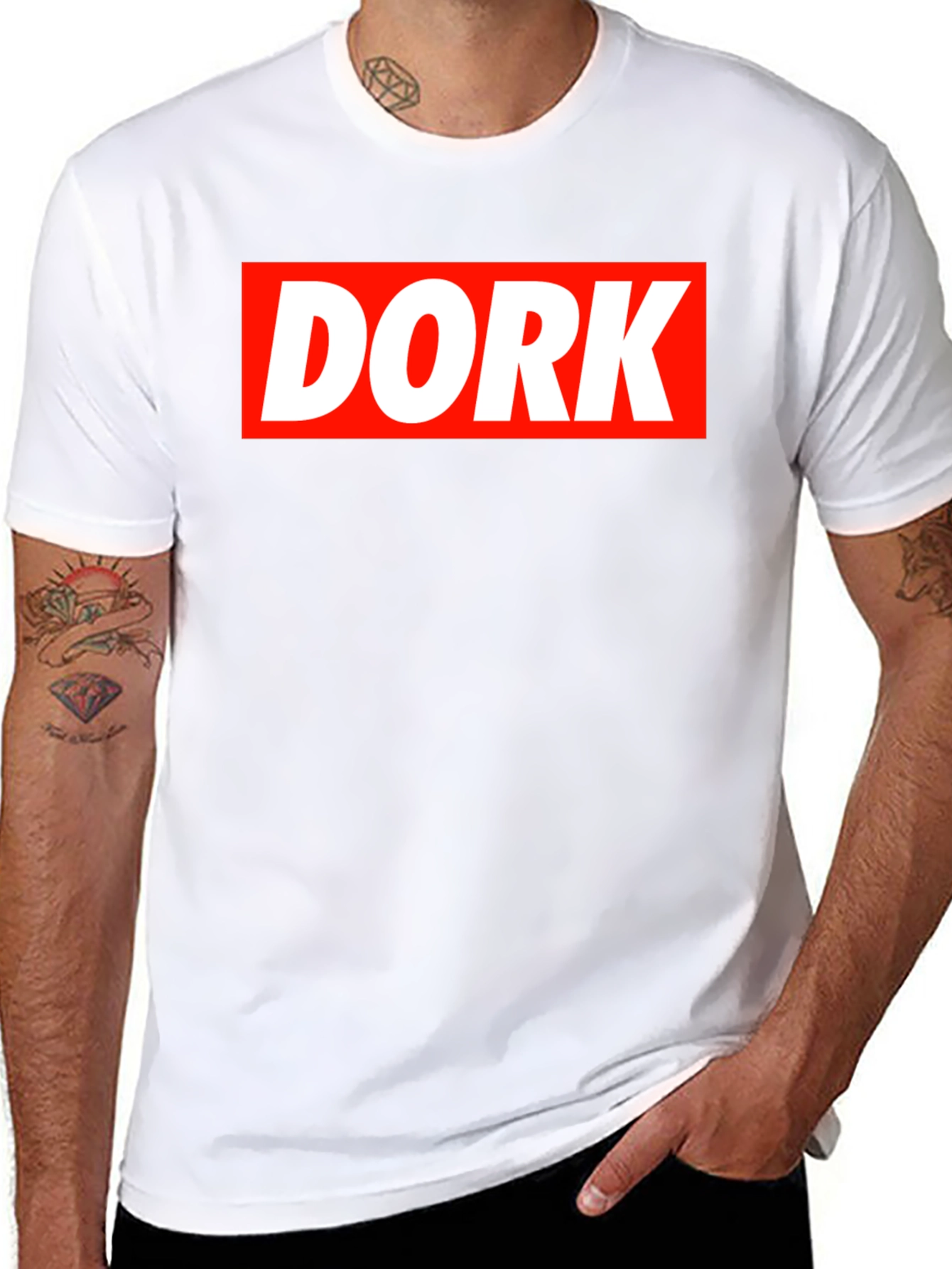Black DORK Graphic Tee - Bold Statement Shirt view 8