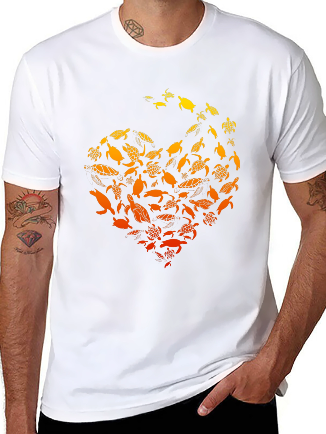 Black Turtle Love Graphic T-Shirt - Black view 8