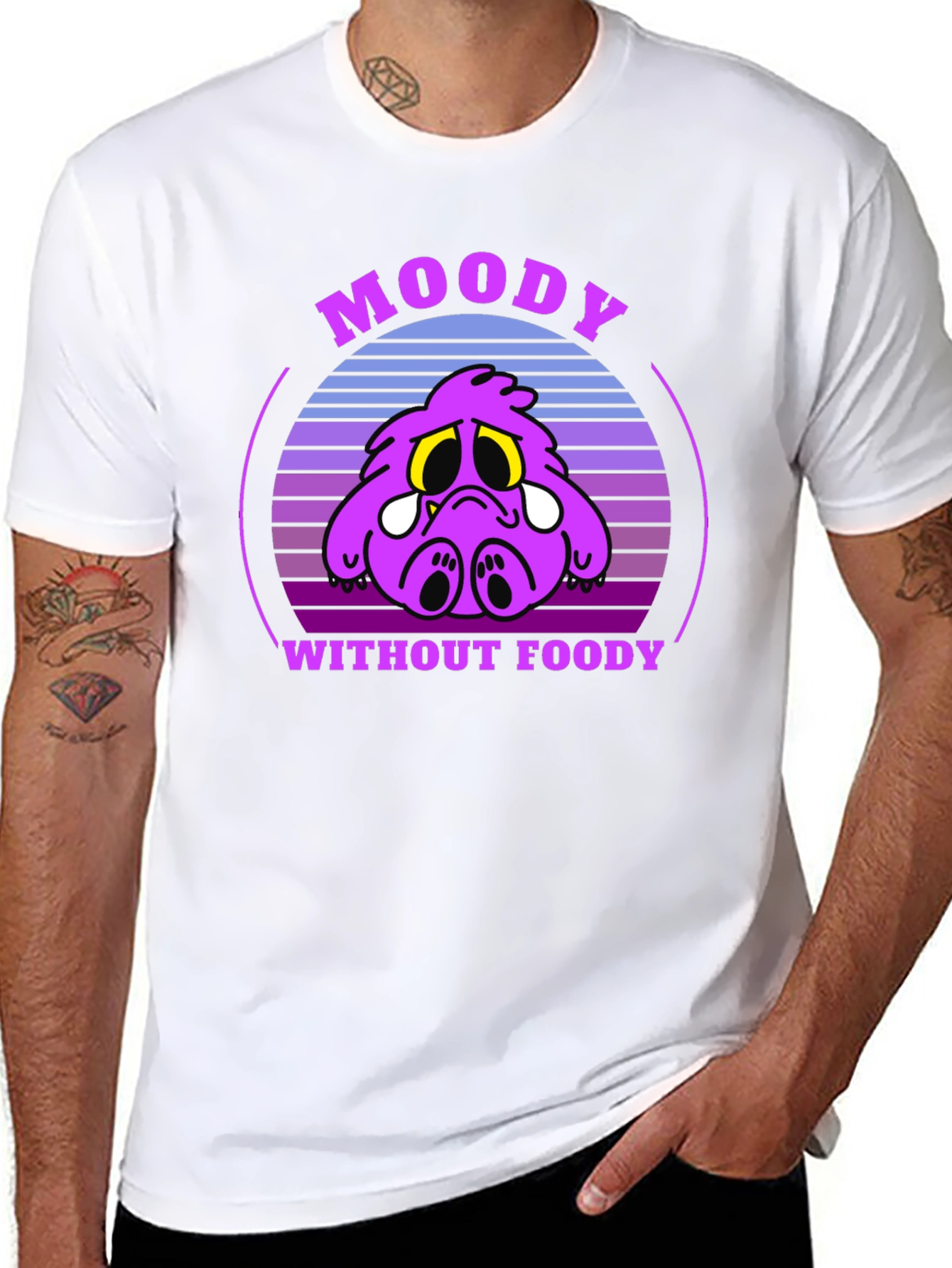 Black Moody Without Foody Graphic Tee view 8