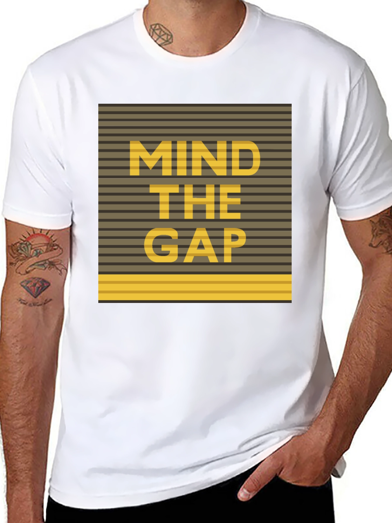 Black Mind The Gap Graphic Tee - Black view 8