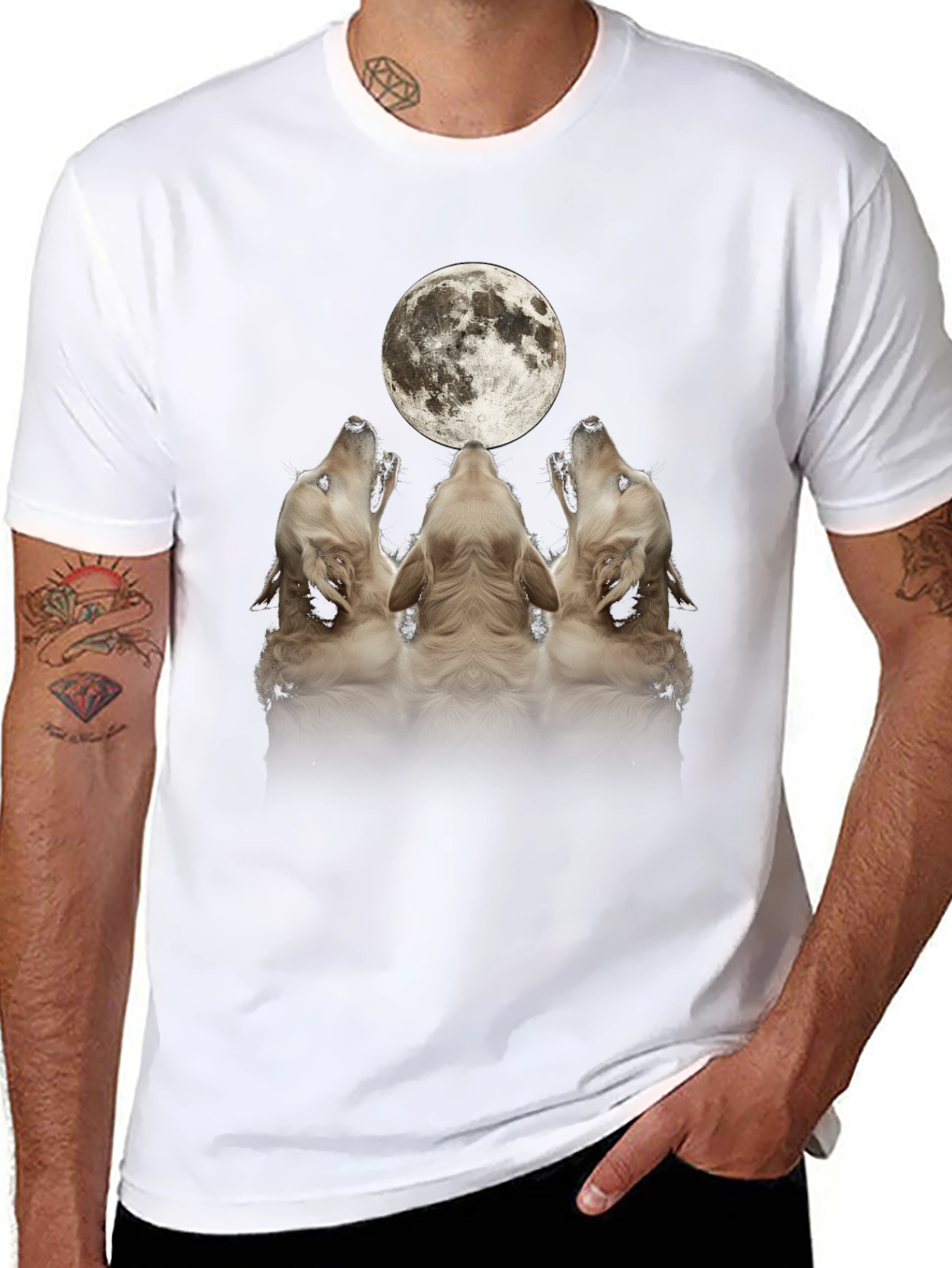 Three Wolf Moon T-Shirt - Men's Graphic Tee - 8