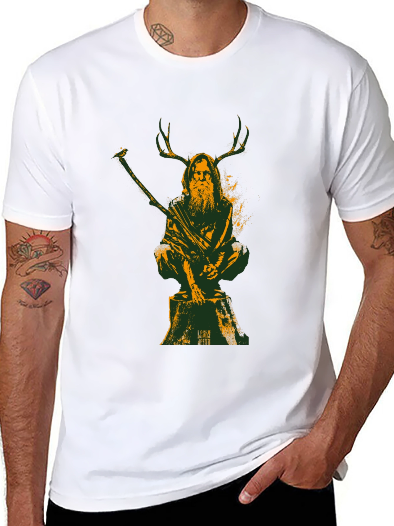 Druid Graphic Tee - Forest Spirit Shirt - 8