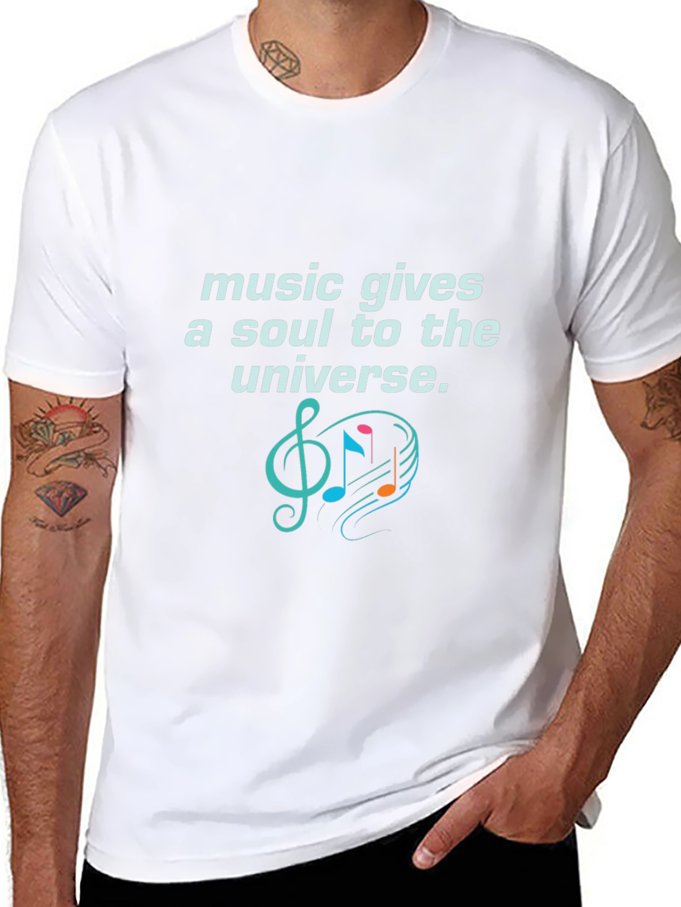 Black Music Gives a Soul T-Shirt - Unique Graphic Tee view 8