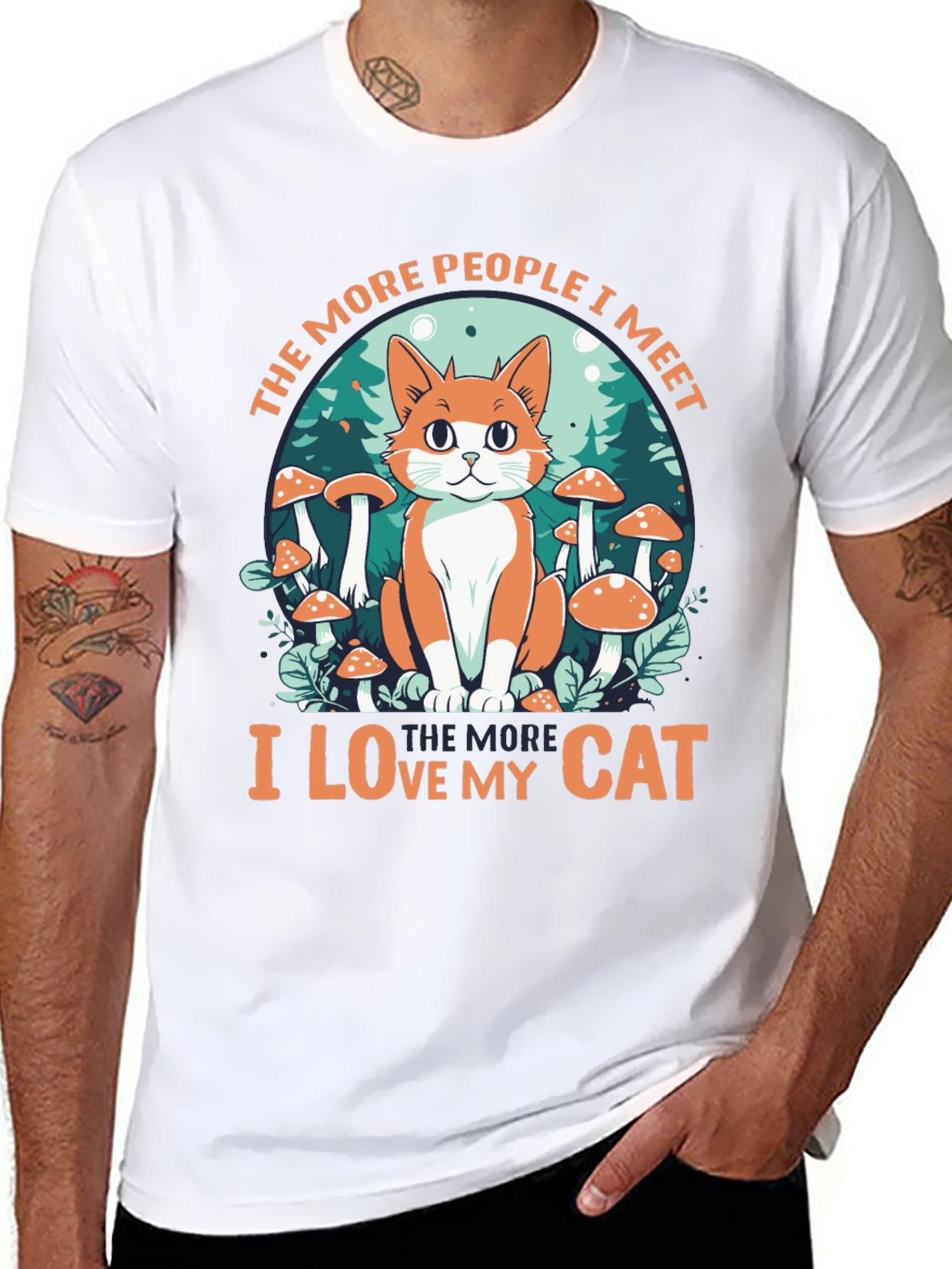 Black Cat Lover Graphic Tee - People vs. Cats! view 8