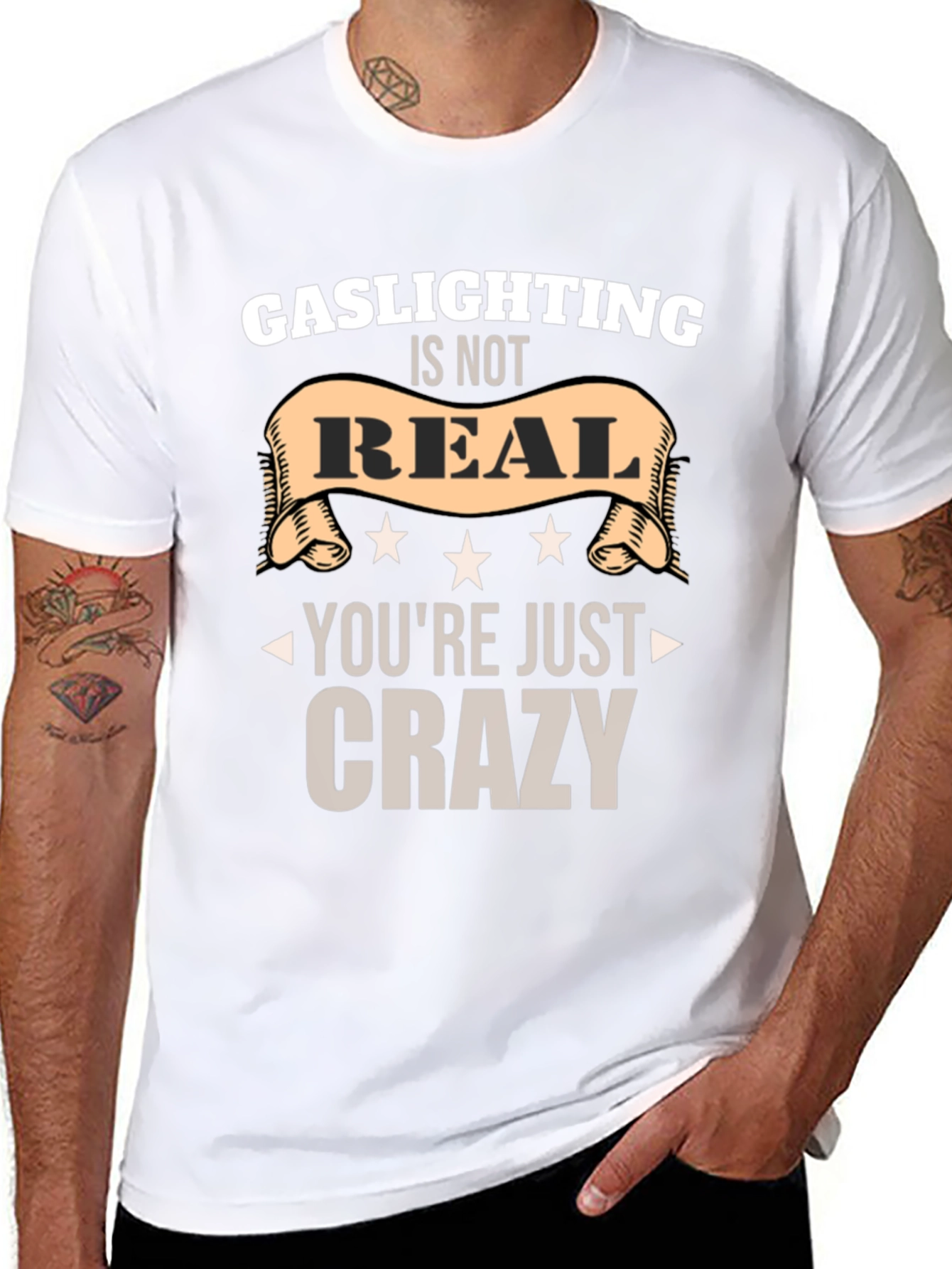 Black Gaslighting Is Not Real Graphic Tee view 8