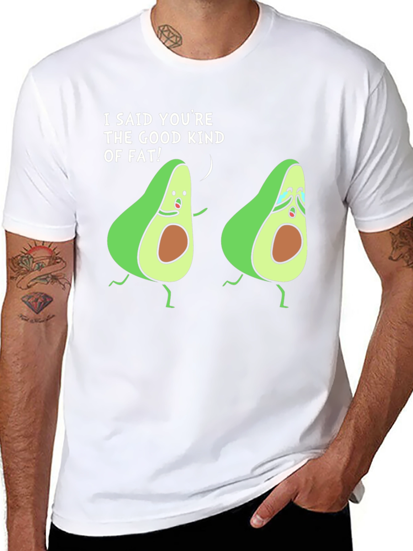 Black Avocado Humor Black T-Shirt Good Kind Of Fat view 8
