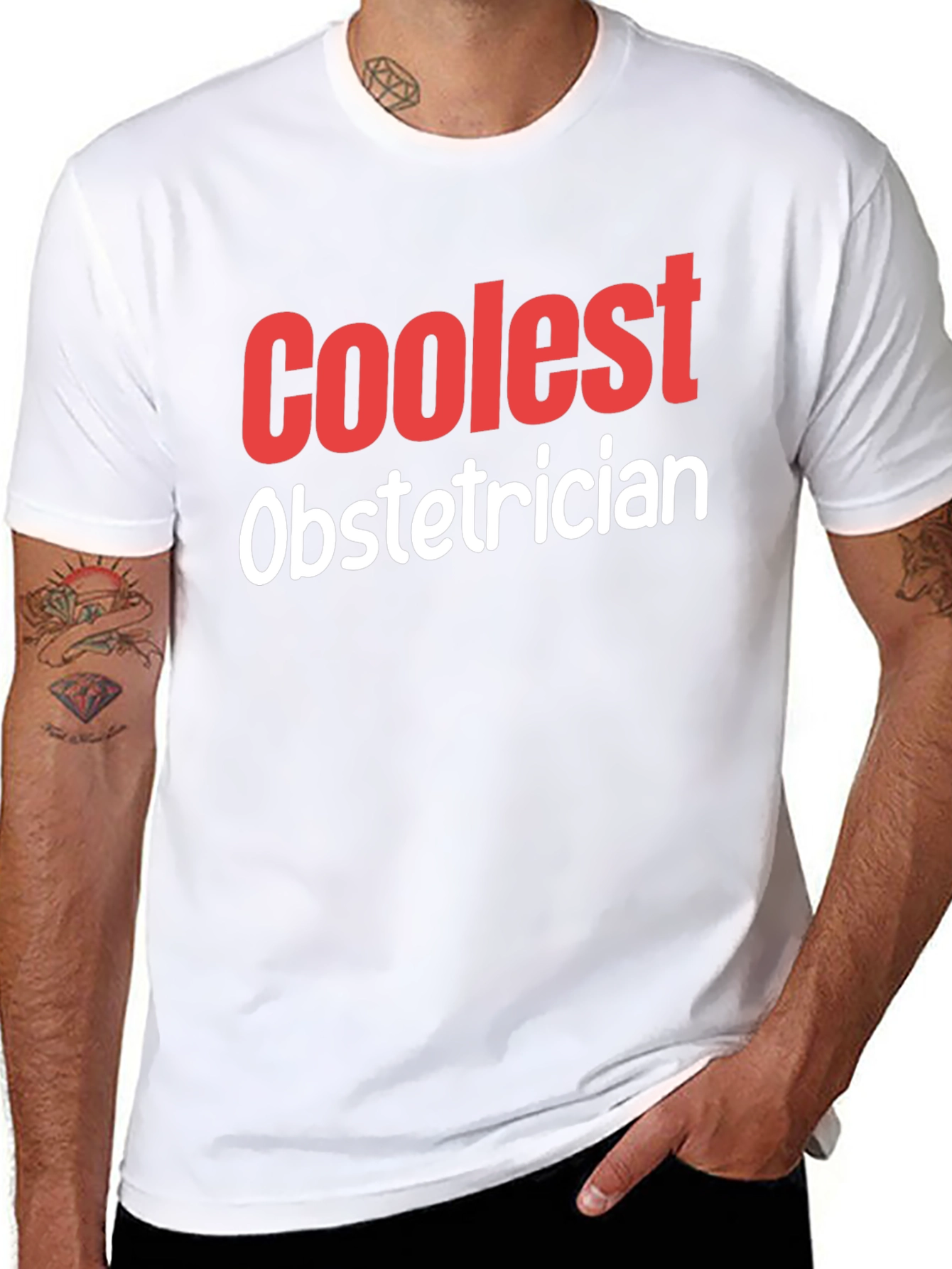 Black Coolest Obstetrician Graphic T-Shirt view 8