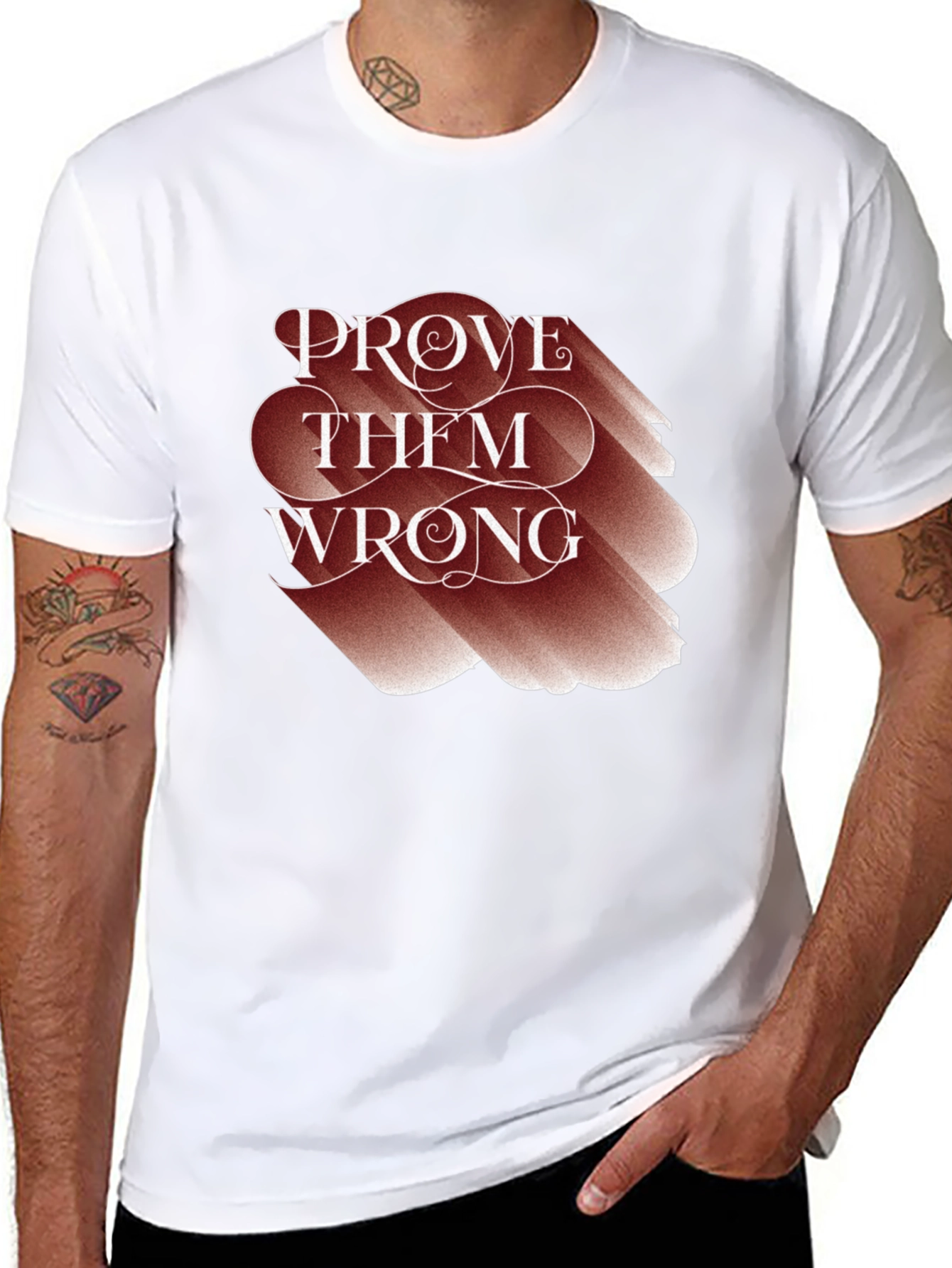 Black Prove Them Wrong Graphic Tee - Motivational T-Shirt view 8