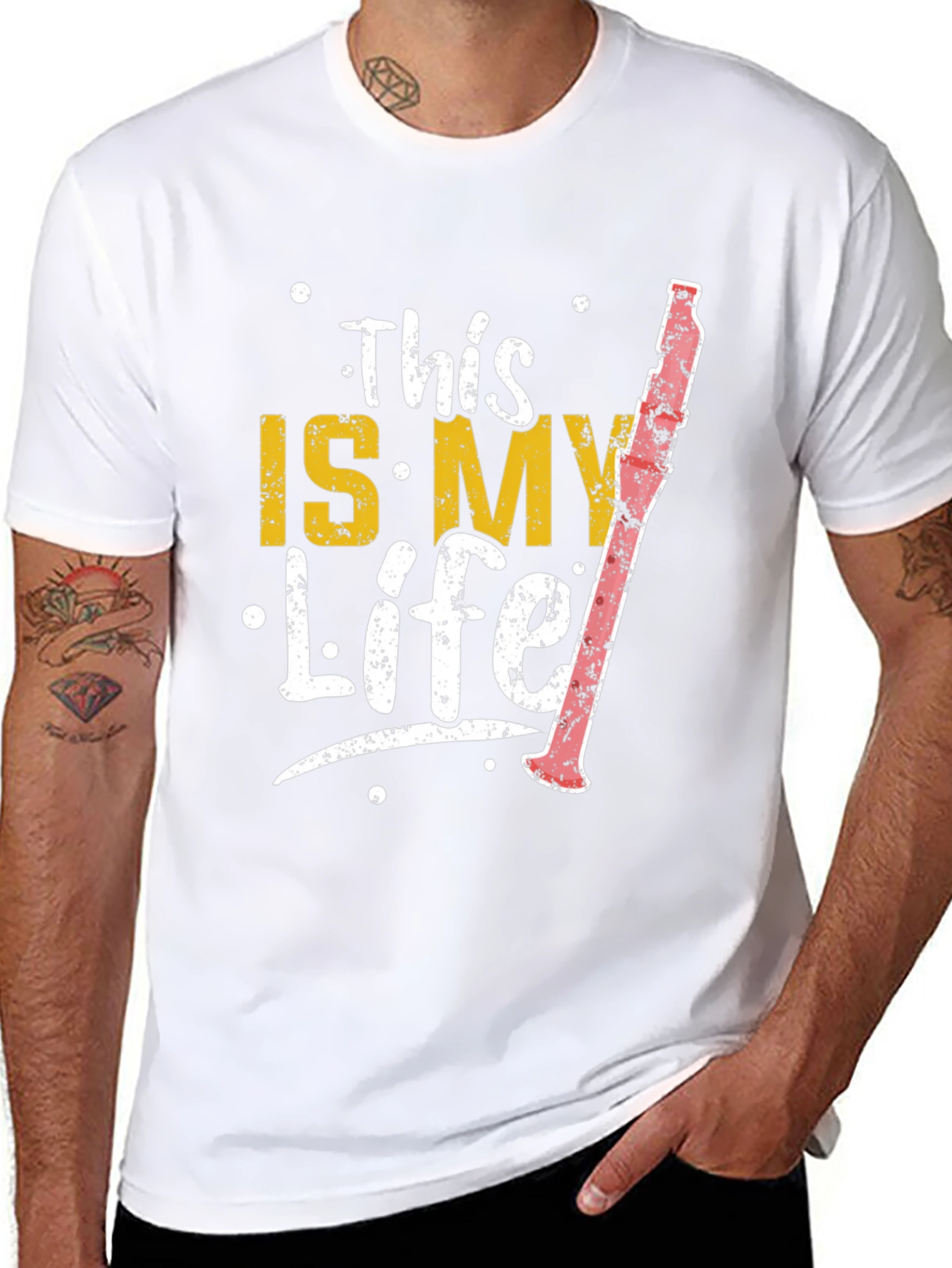 Black This Is My Life Clarinet Player Black T-Shirt view 8