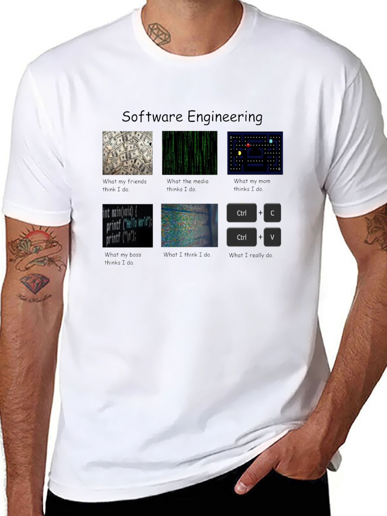 Black Software Engineering Funny Programmer T-Shirt view 8