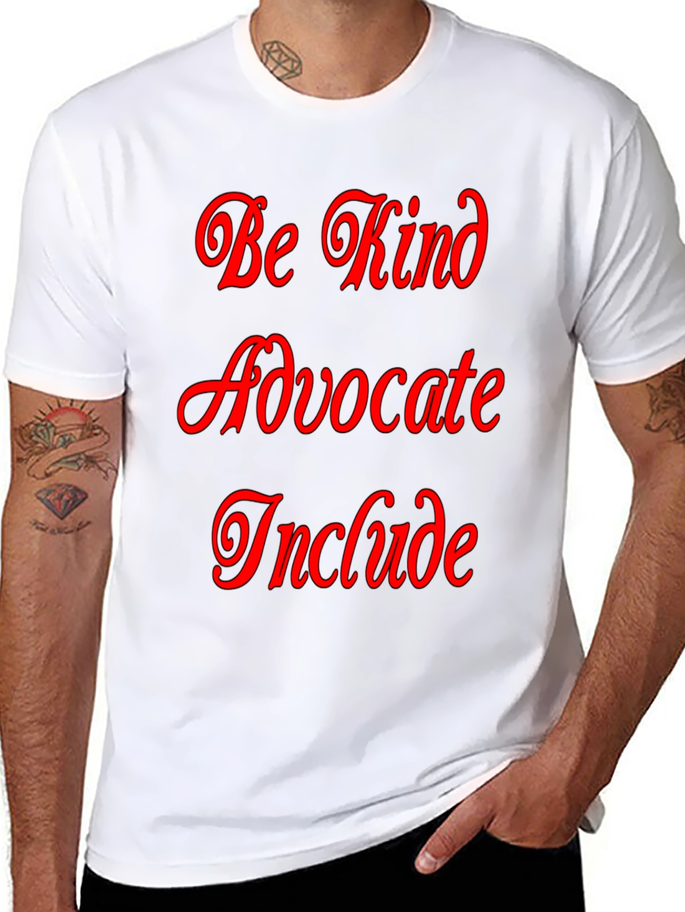 Black Be Kind Advocate Include Graphic Tee view 8