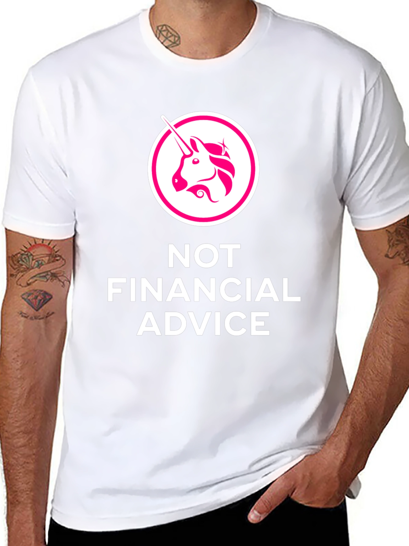 Black Unicorn Crypto T-Shirt - Not Financial Advice Tee view 8