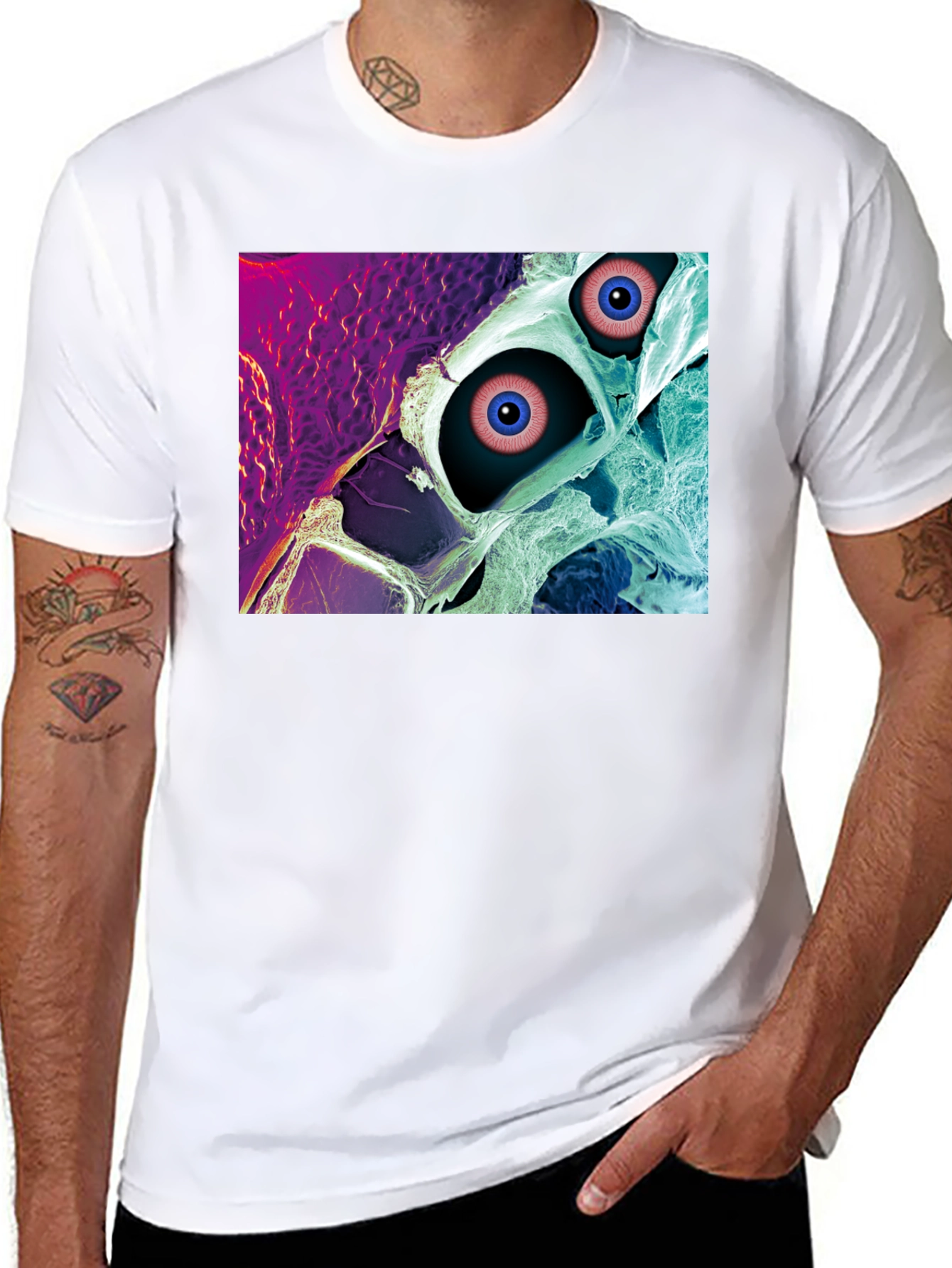 Black Eye See You Graphic T-Shirt - Unique Design view 8