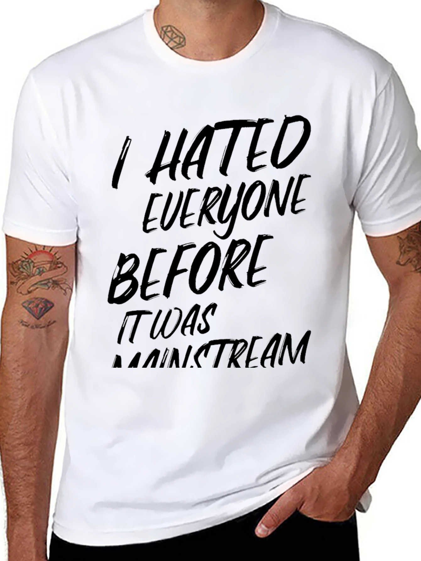 Black I Hated Everyone Before T-Shirt view 8