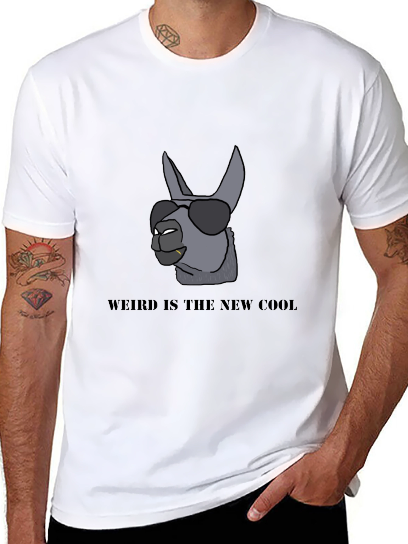 Black Weird Is The New Cool Graphic Tee view 8