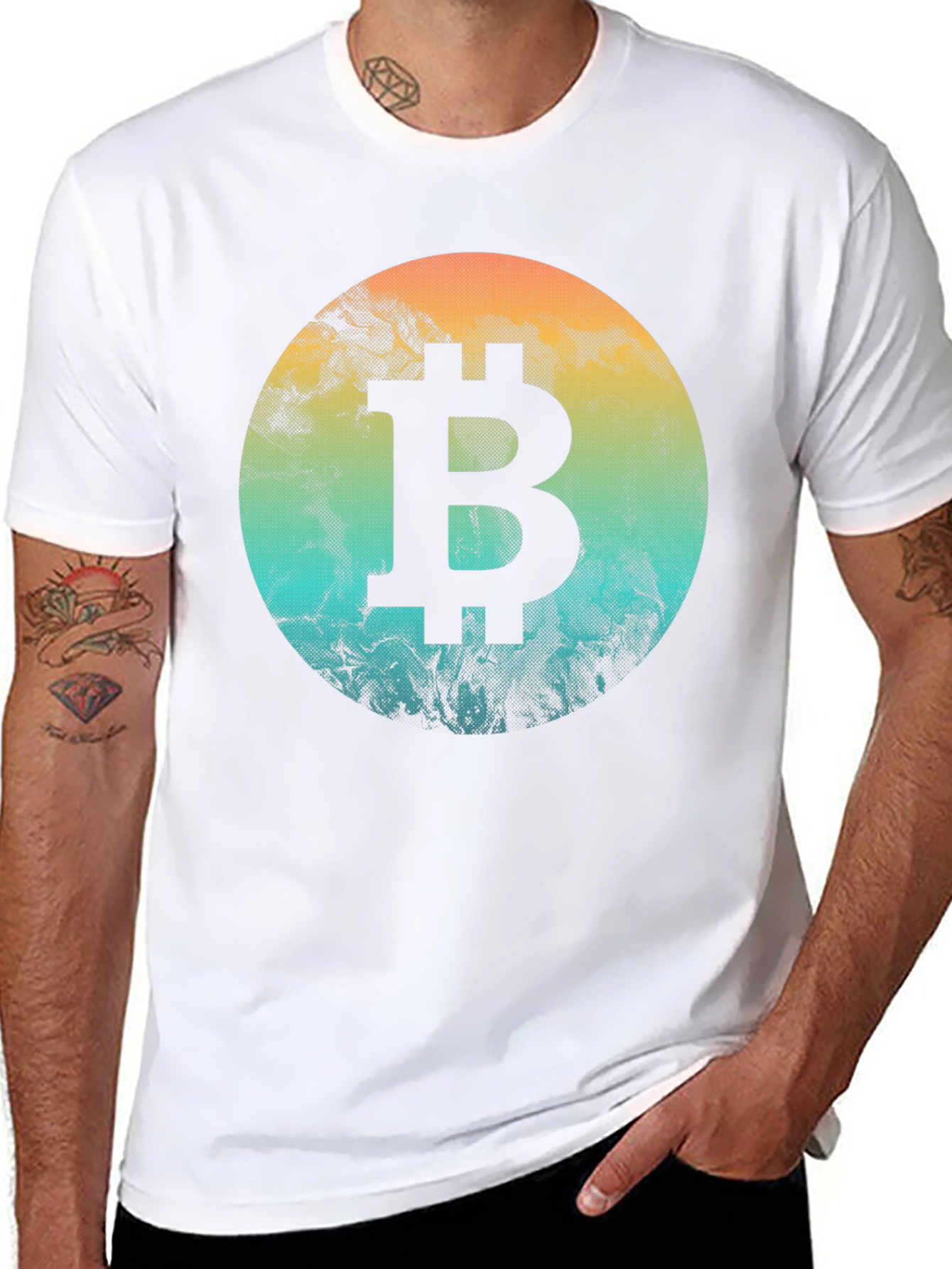 Black Bitcoin Graphic Tee - Crypto Enthusiast Shirt view 8