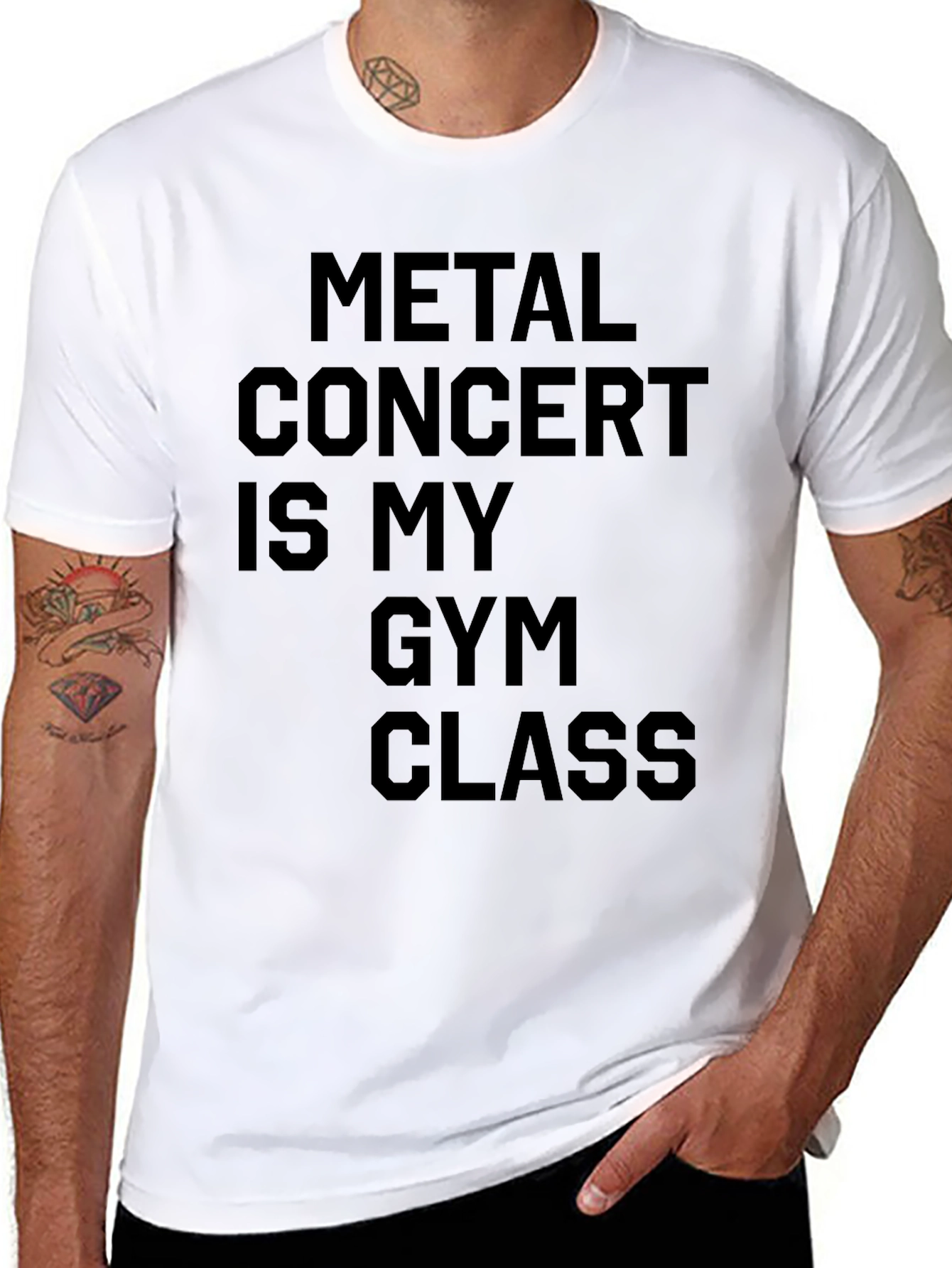 Black Metal Concert Gym Class T-Shirt - Black view 8