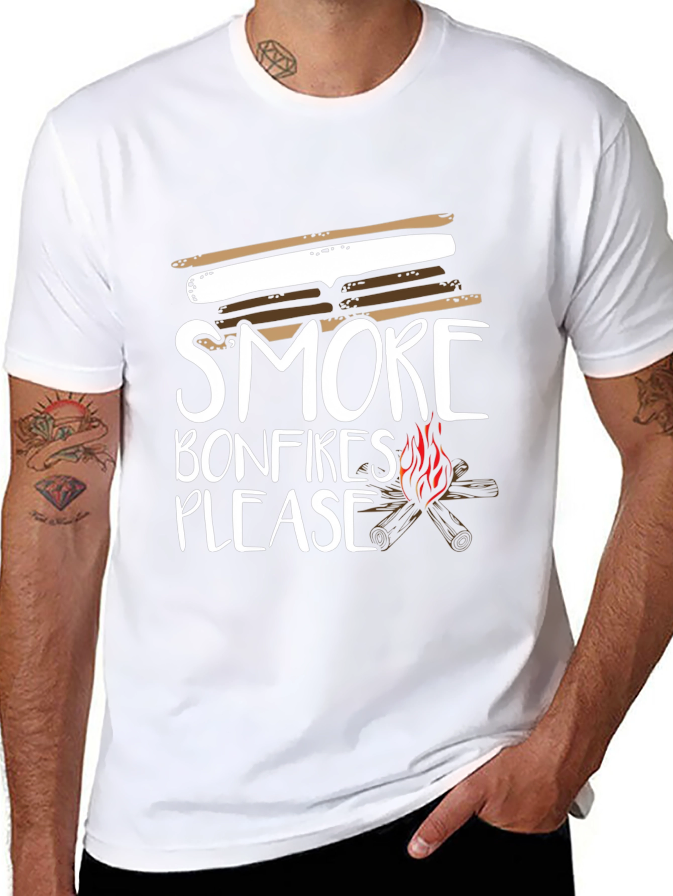 S'more Bonfires Please Graphic T-Shirt - 8
