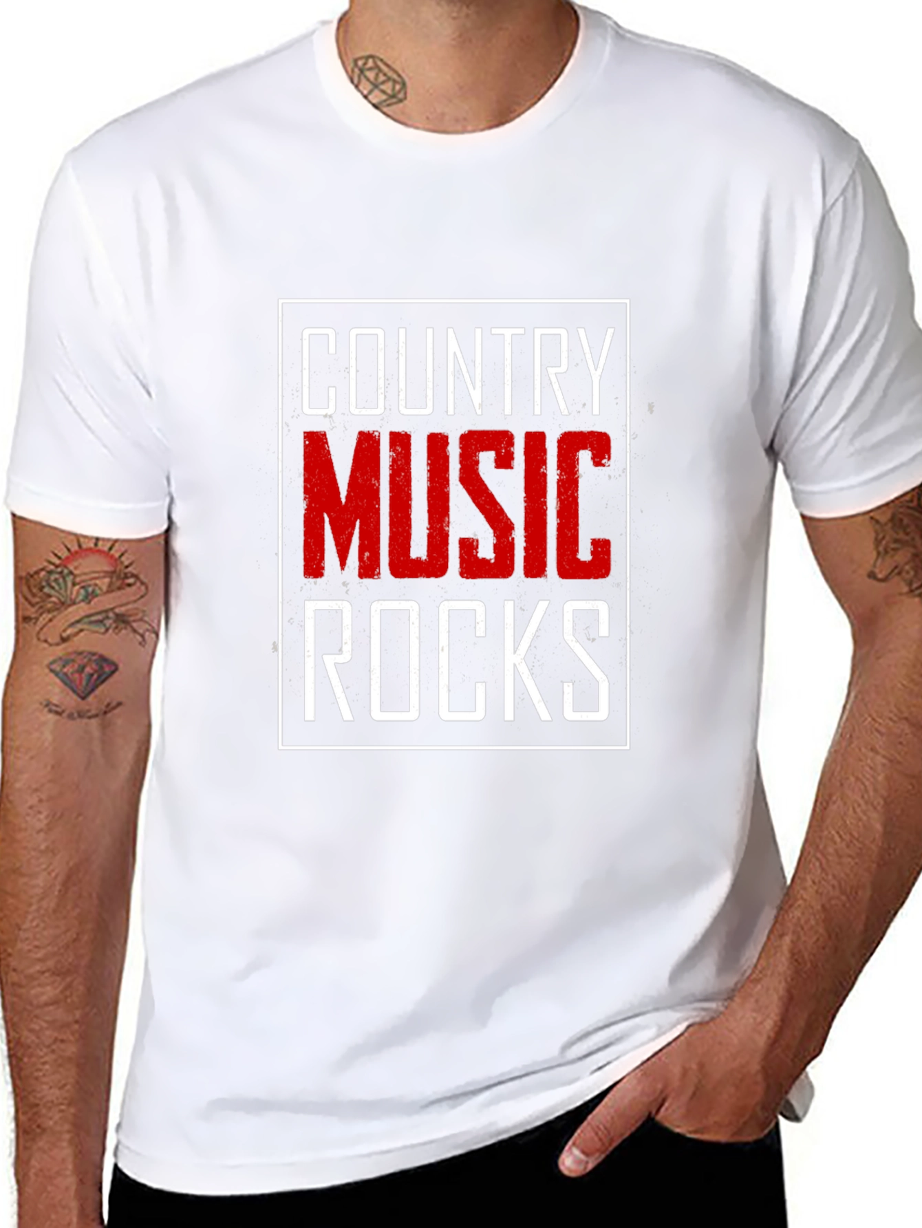 Black Country Music Rocks Graphic T-Shirt view 8