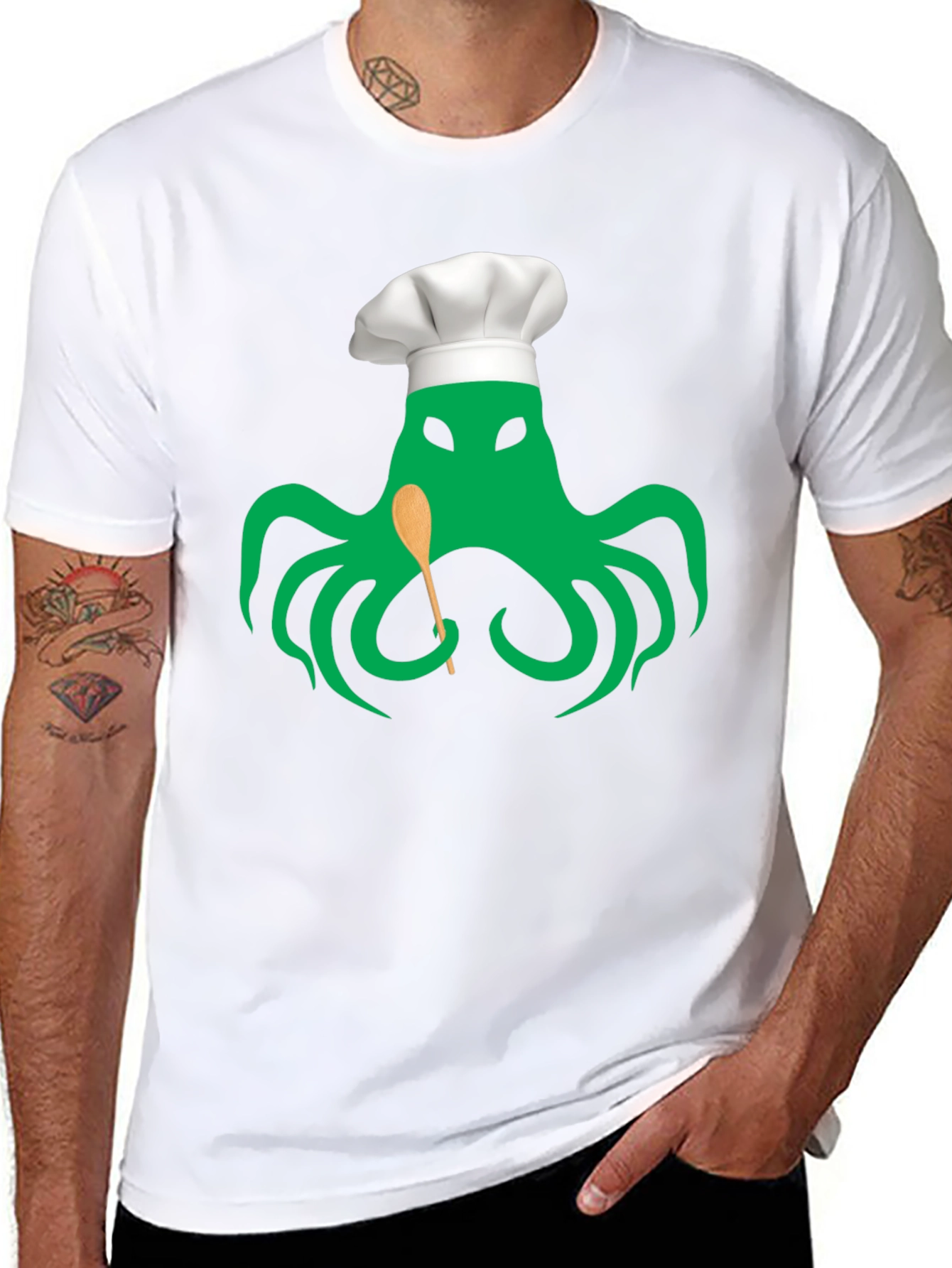 Black Chefthulhu Black Graphic Tee - Tentacle Culinary Master view 8