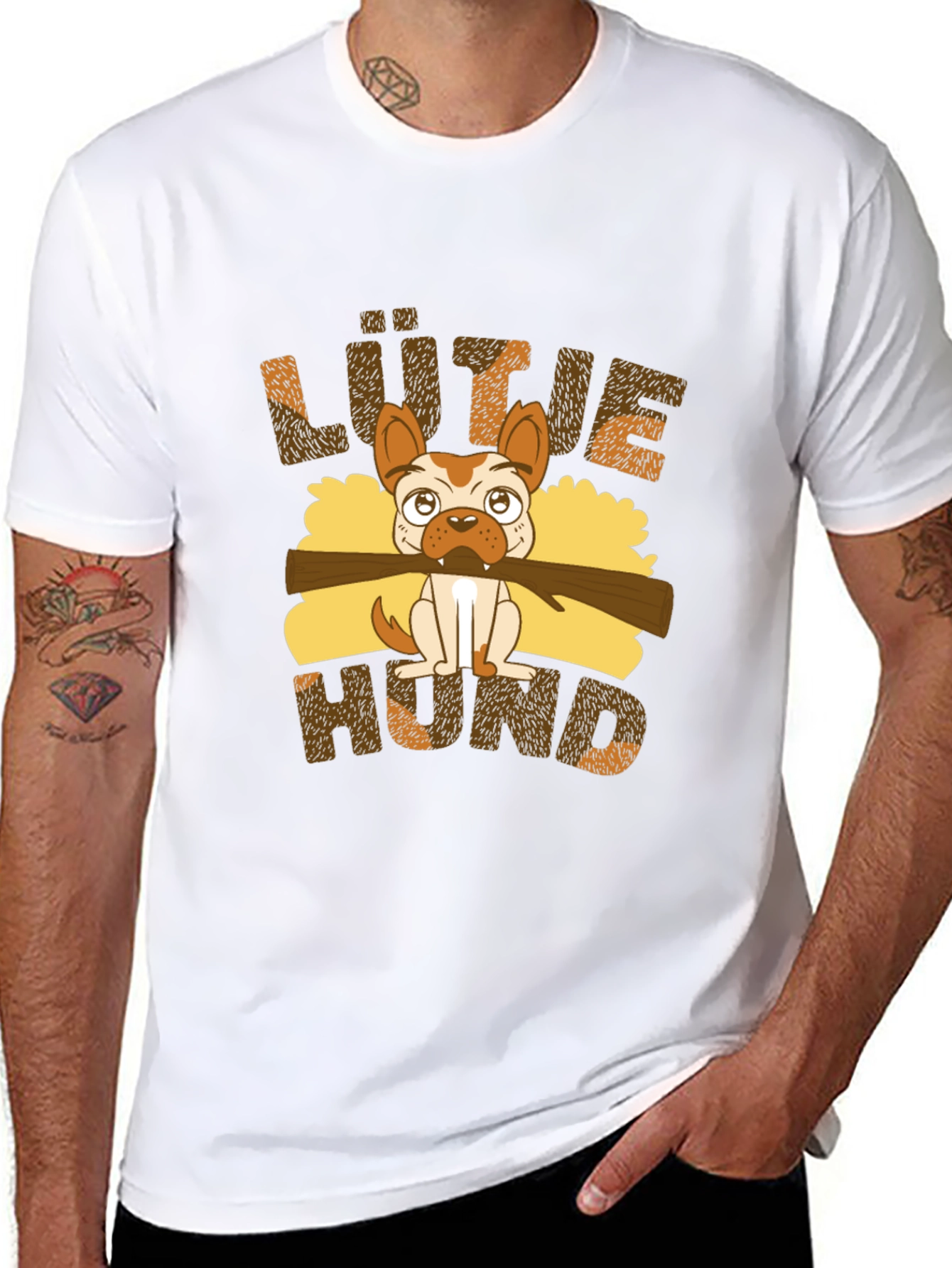 Black Lütje Hund Dog Graphic T-Shirt view 8