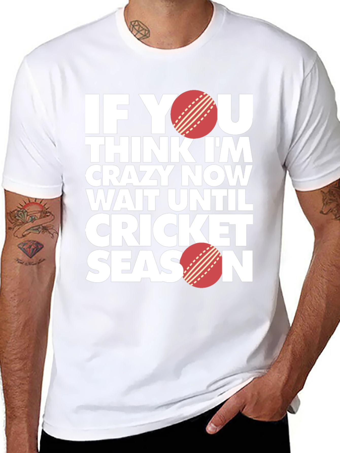 Black Cricket Season T-Shirt - Funny Sports Tee view 8