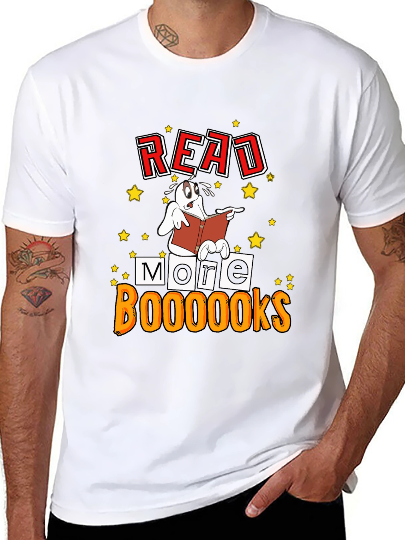 Black Read More Booooks T-Shirt - Novelty Dog Design view 8