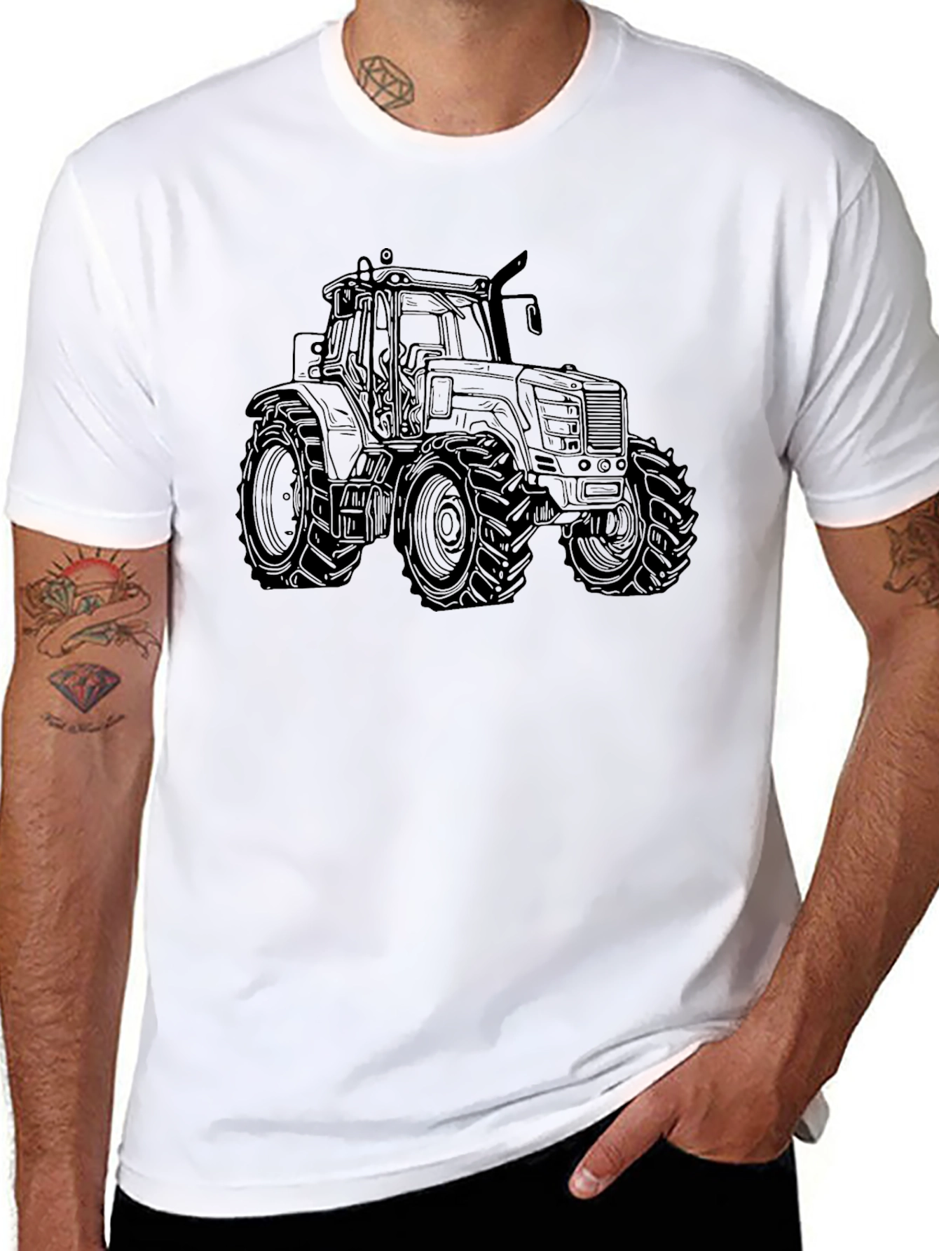 Black Black Tractor Graphic Tee - Farm Life Apparel view 8